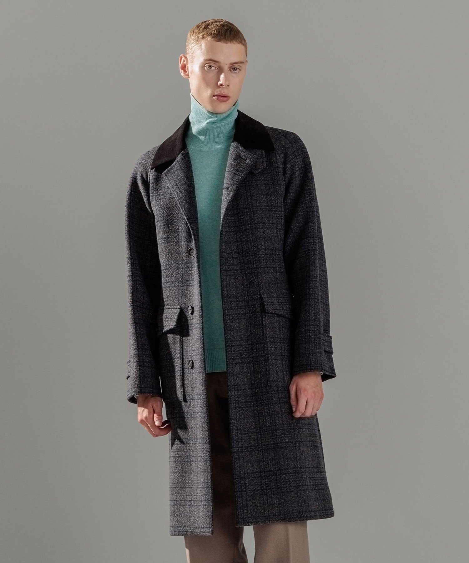 JOSEPH HOMME｜ニードルパンチグレンチェック シングルブレスト