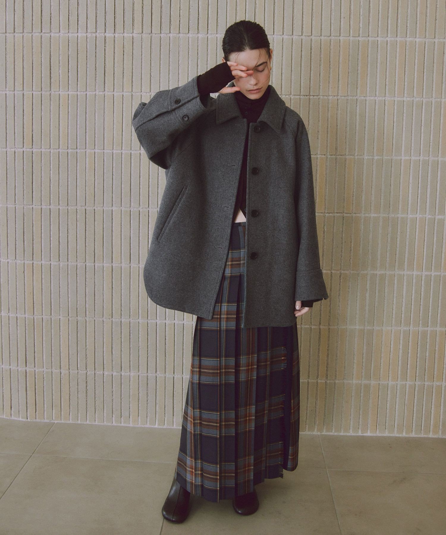 ADAM ET ROPE'｜Super140'sメルトンシャツコート | Rakuten Fashion