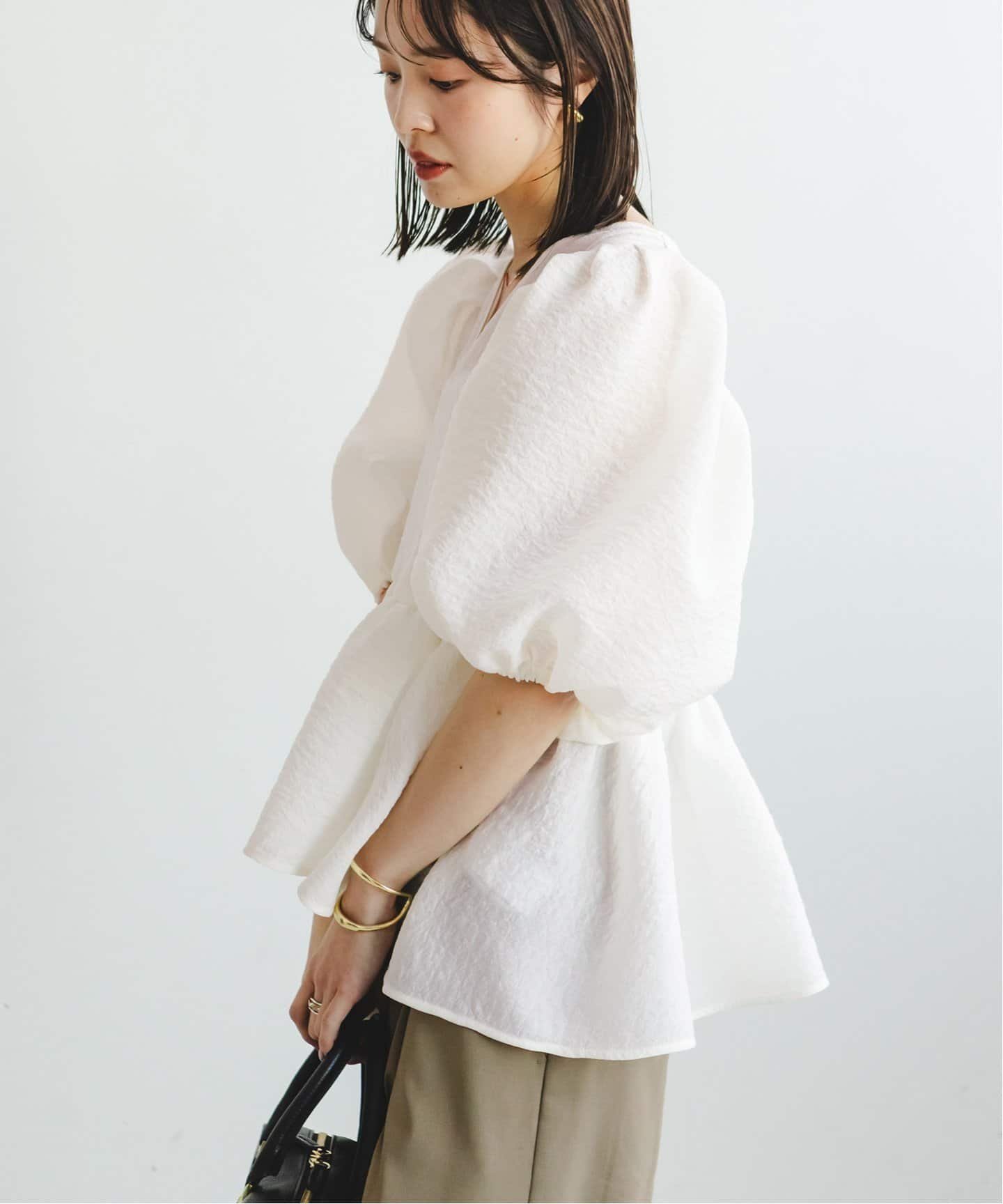 NOBLE｜《追加》【洗える】シアーノイズジャガードブラウス | Rakuten