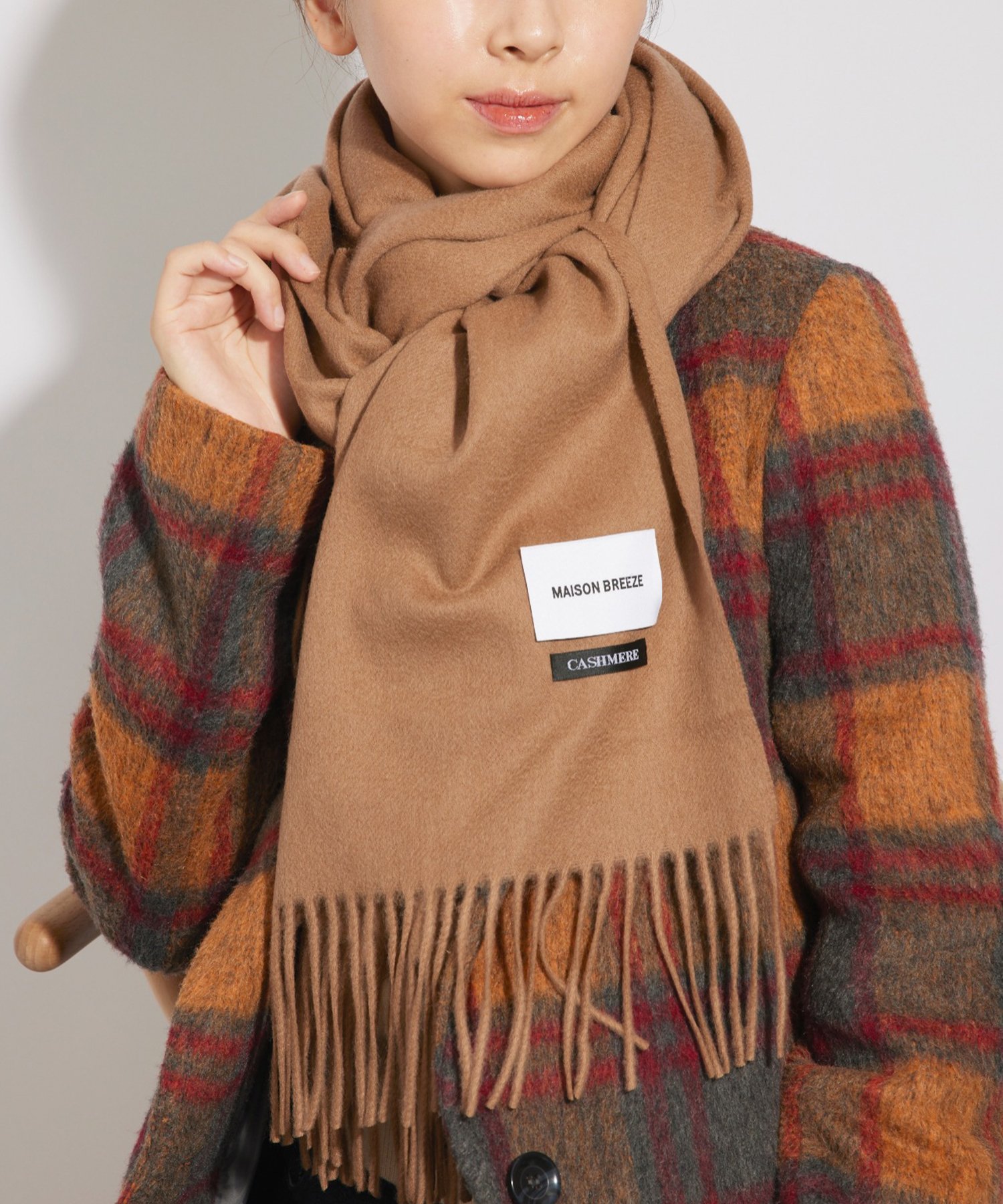 SETUP7｜SETUP7/大判ウール×カシミヤプレーンマフラー 大判ストール