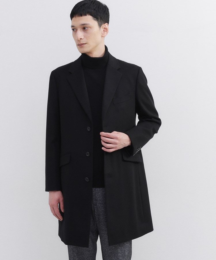 TAKEO KIKUCHI｜カシミヤブレンド ビーバー調チェスターコート