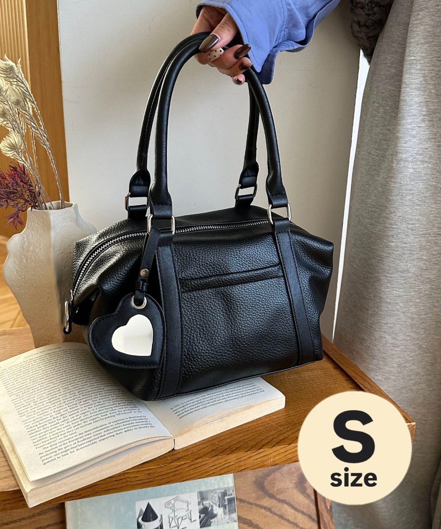 Discoat｜ミラーチャーム付ソフトミニボストンバッグ | Rakuten