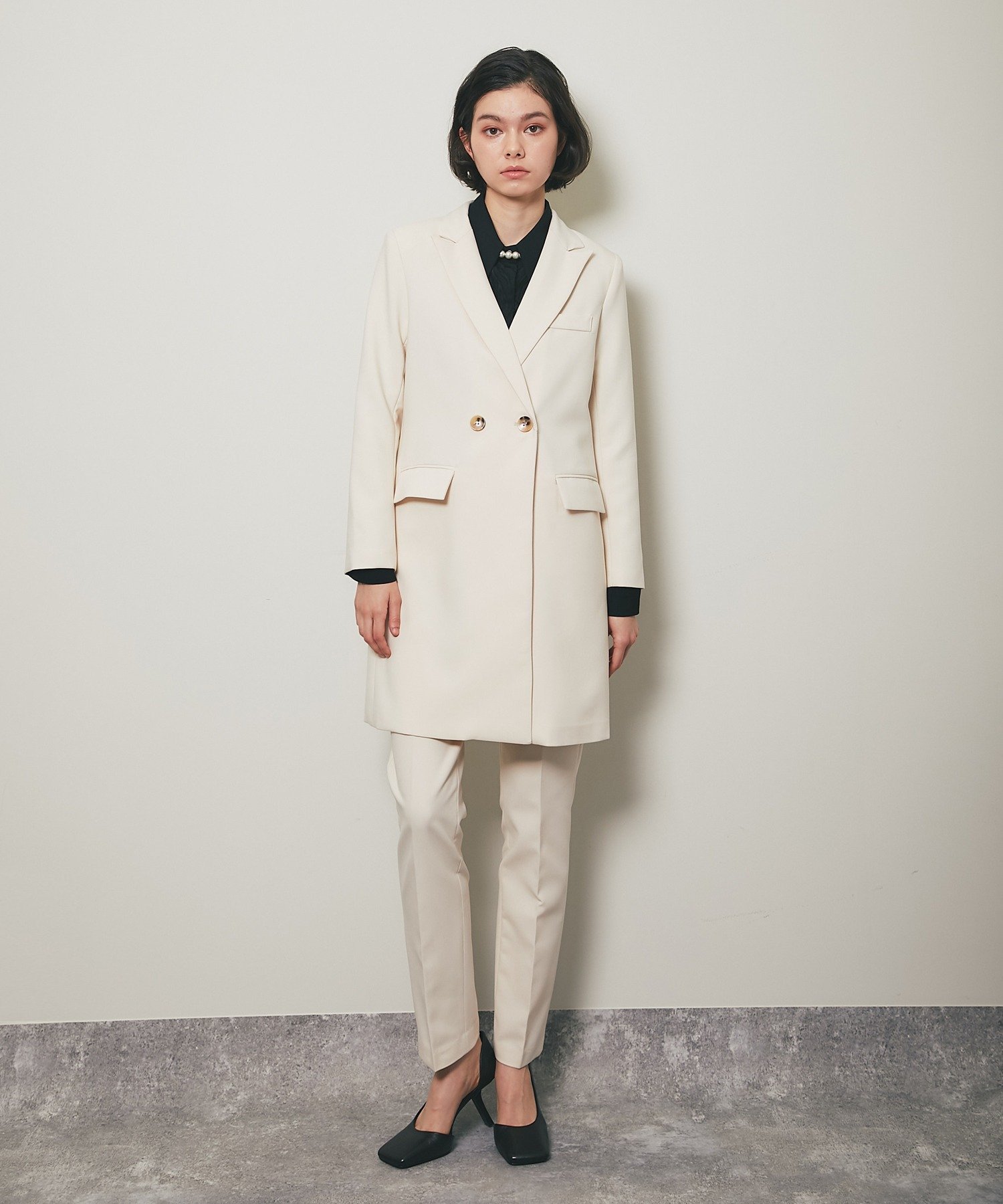 SMILE ORCHID｜ロングダブルテーラードジャケット&テーパードパンツ