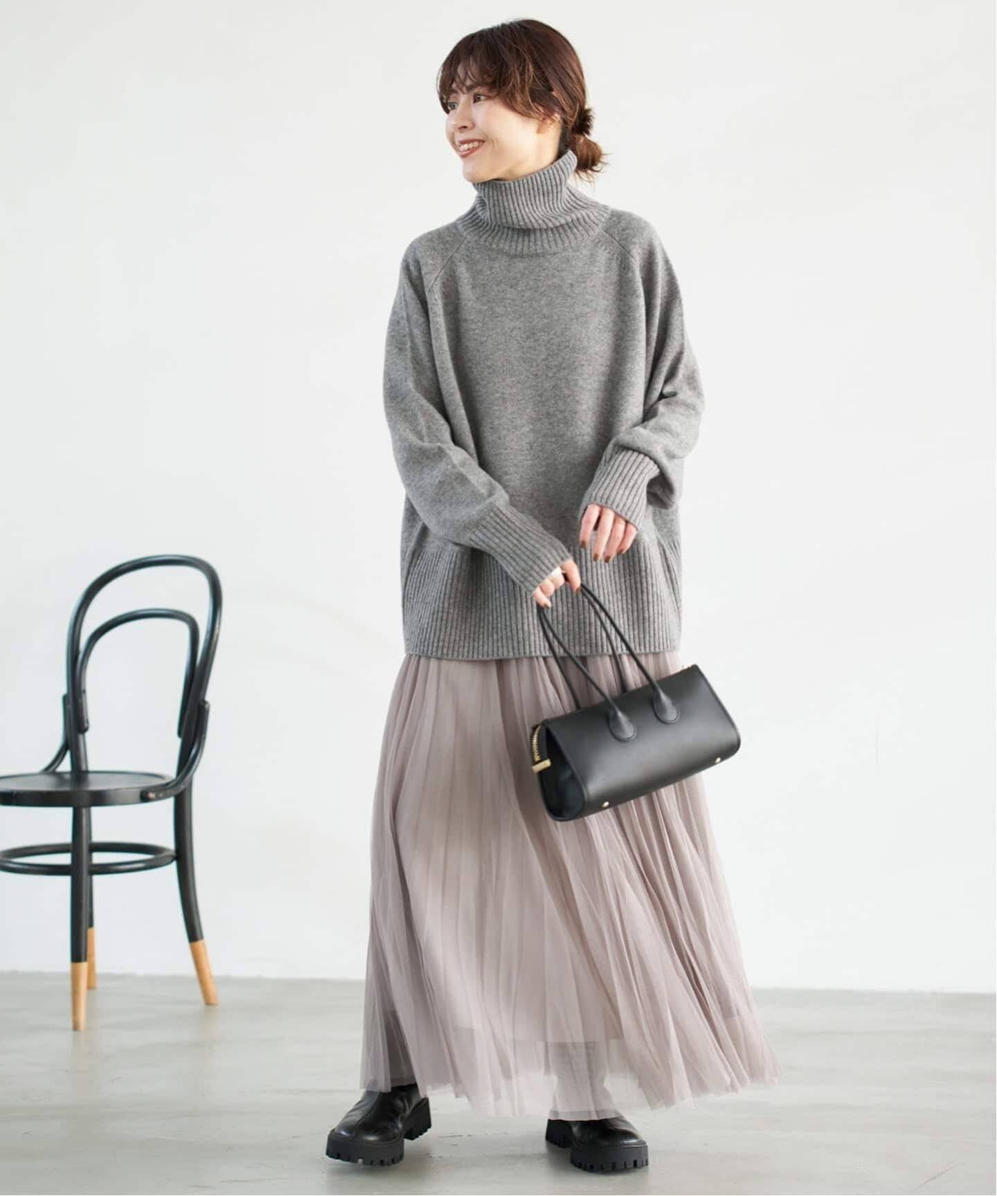 Spick & Span｜ウールカシミヤ ラグランタートルニット | Rakuten