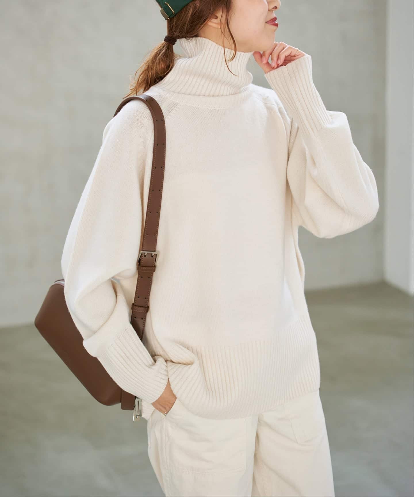 Spick & Span｜ウールカシミヤ ラグランタートルニット | Rakuten