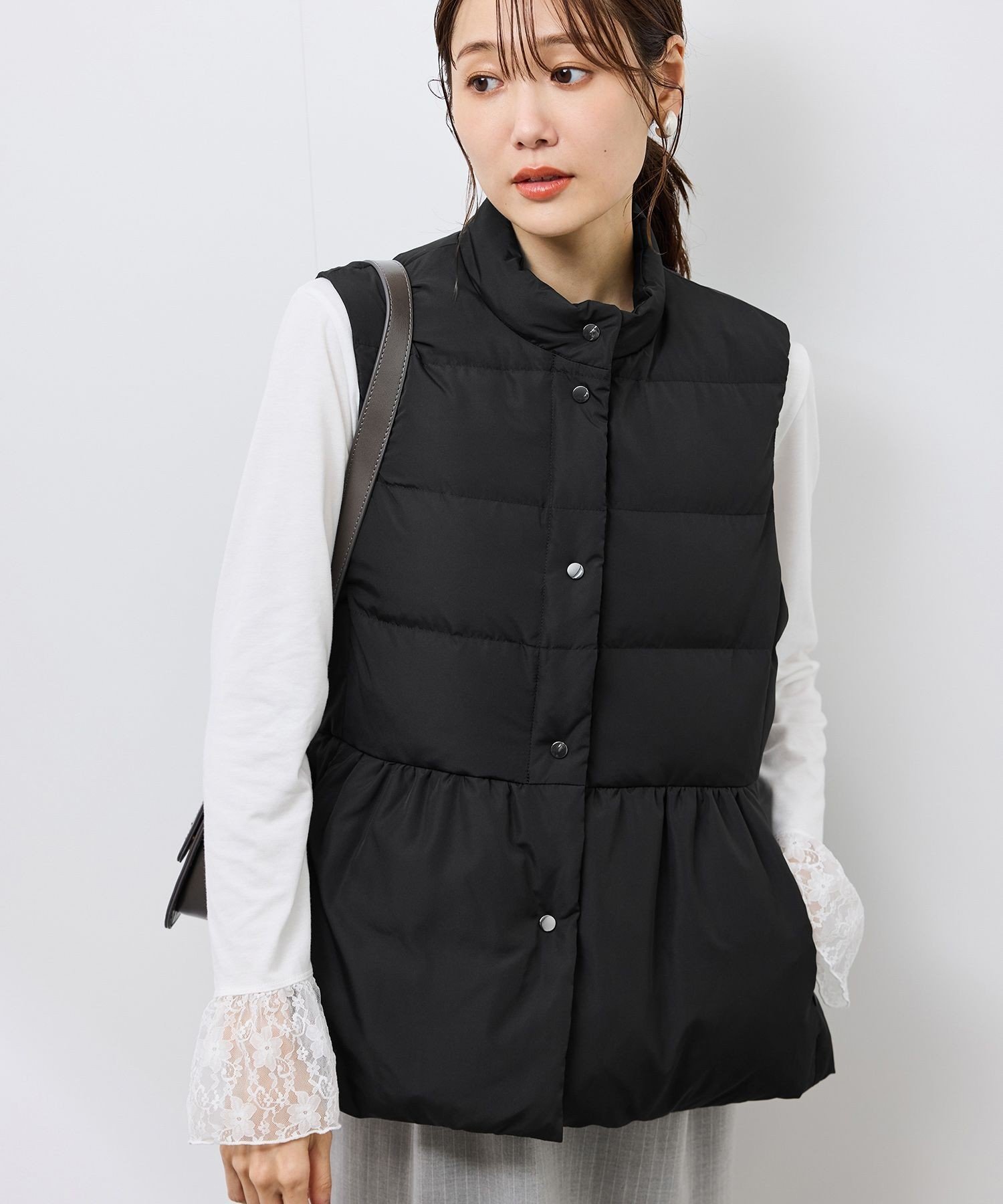 ROPE' PICNIC｜【GREEN DOWN/グリーンダウン】ペプラムダウンベスト