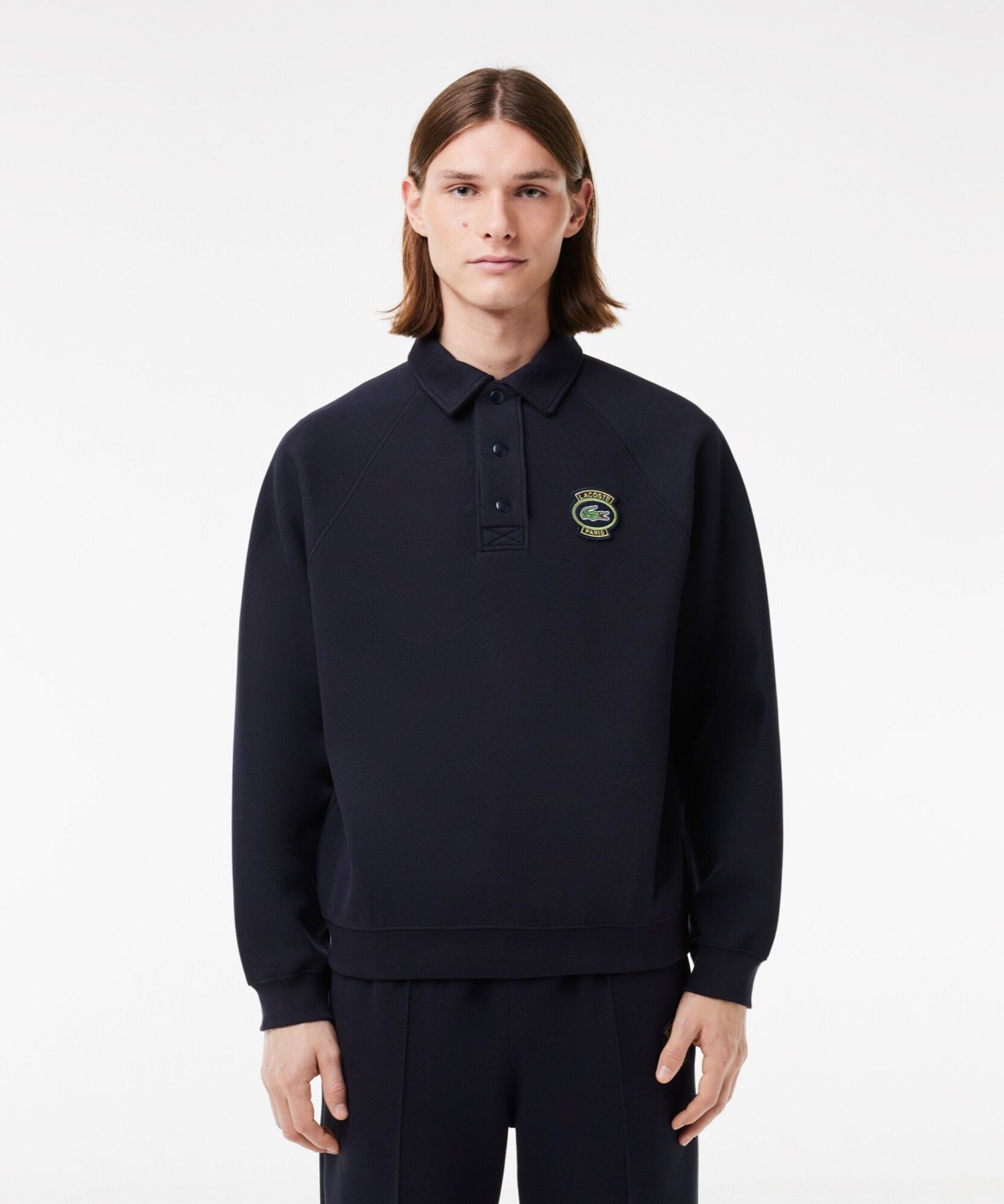 LACOSTE｜ダブルフェイス鹿の子地ポロスウェット | Rakuten Fashion