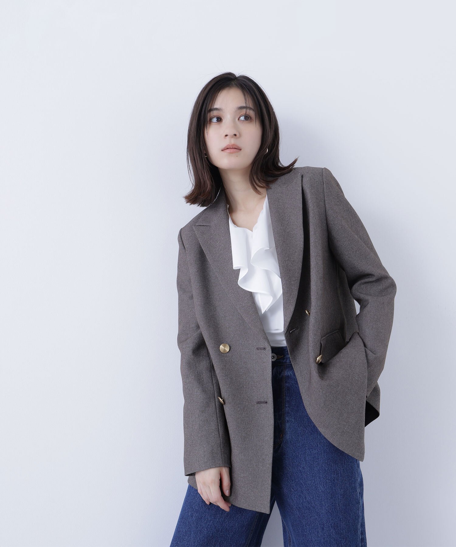 NATURAL BEAUTY BASIC｜ダブルブレストボクシージャケット | Rakuten