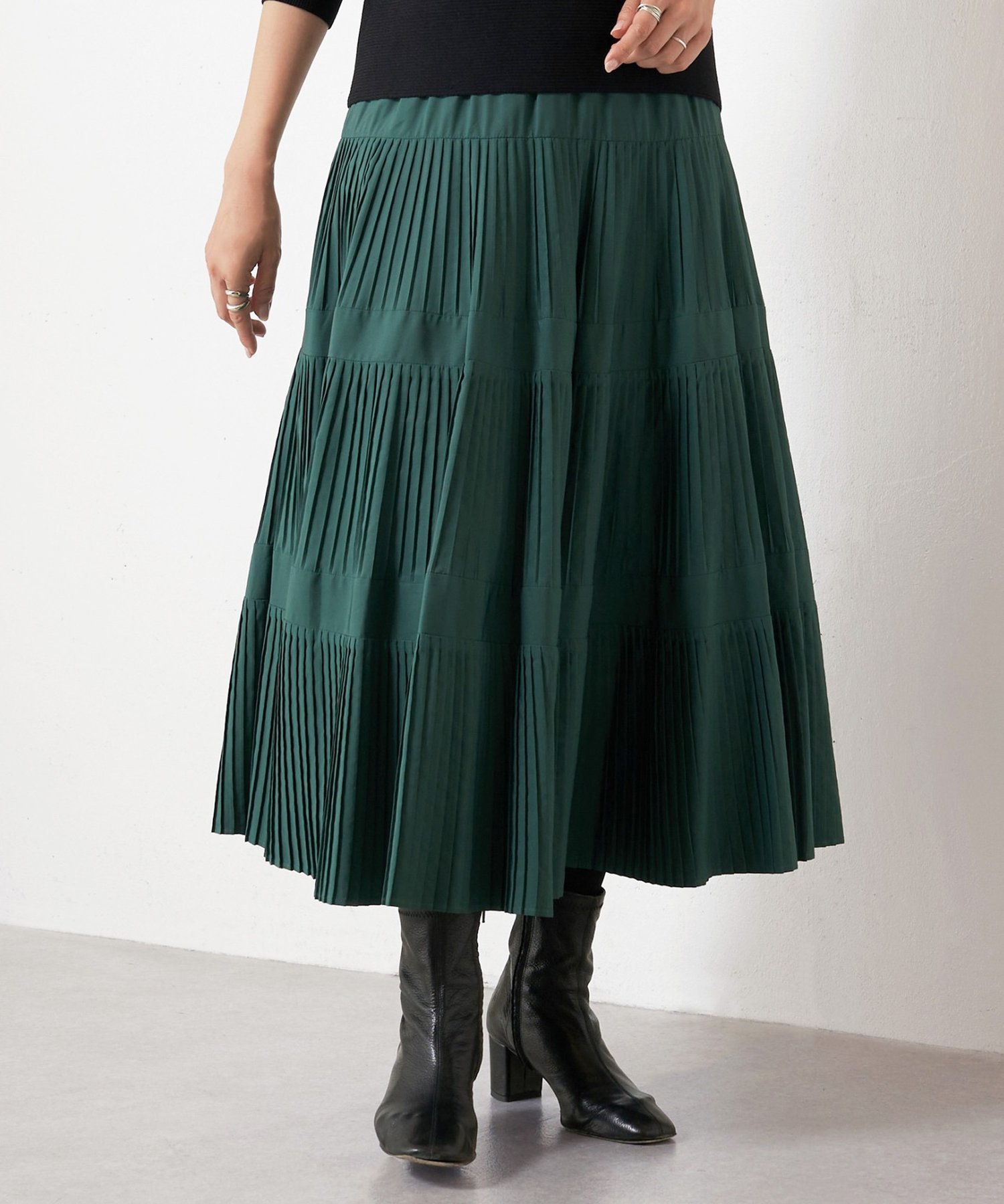 BEARDSLEY｜プリーツティアードスカート | Rakuten Fashion(楽天