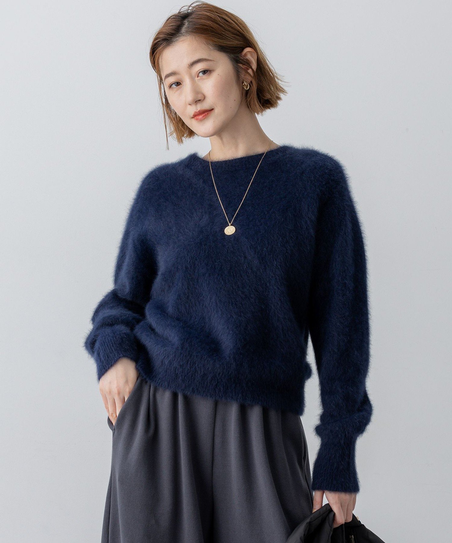 23区｜フォックスカシミヤファー ショート丈 ニット | Rakuten Fashion