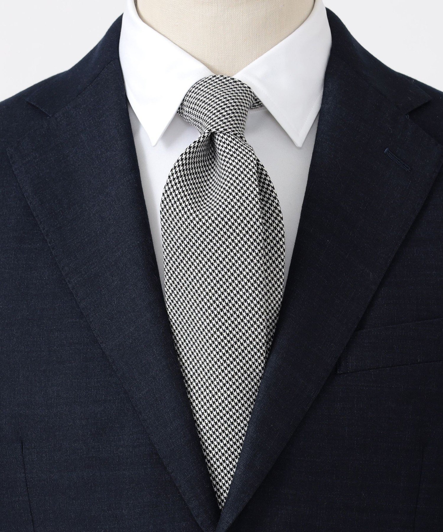 BEAMS HEART｜ウォッシャブル ハウンドトゥース ネクタイ | Rakuten