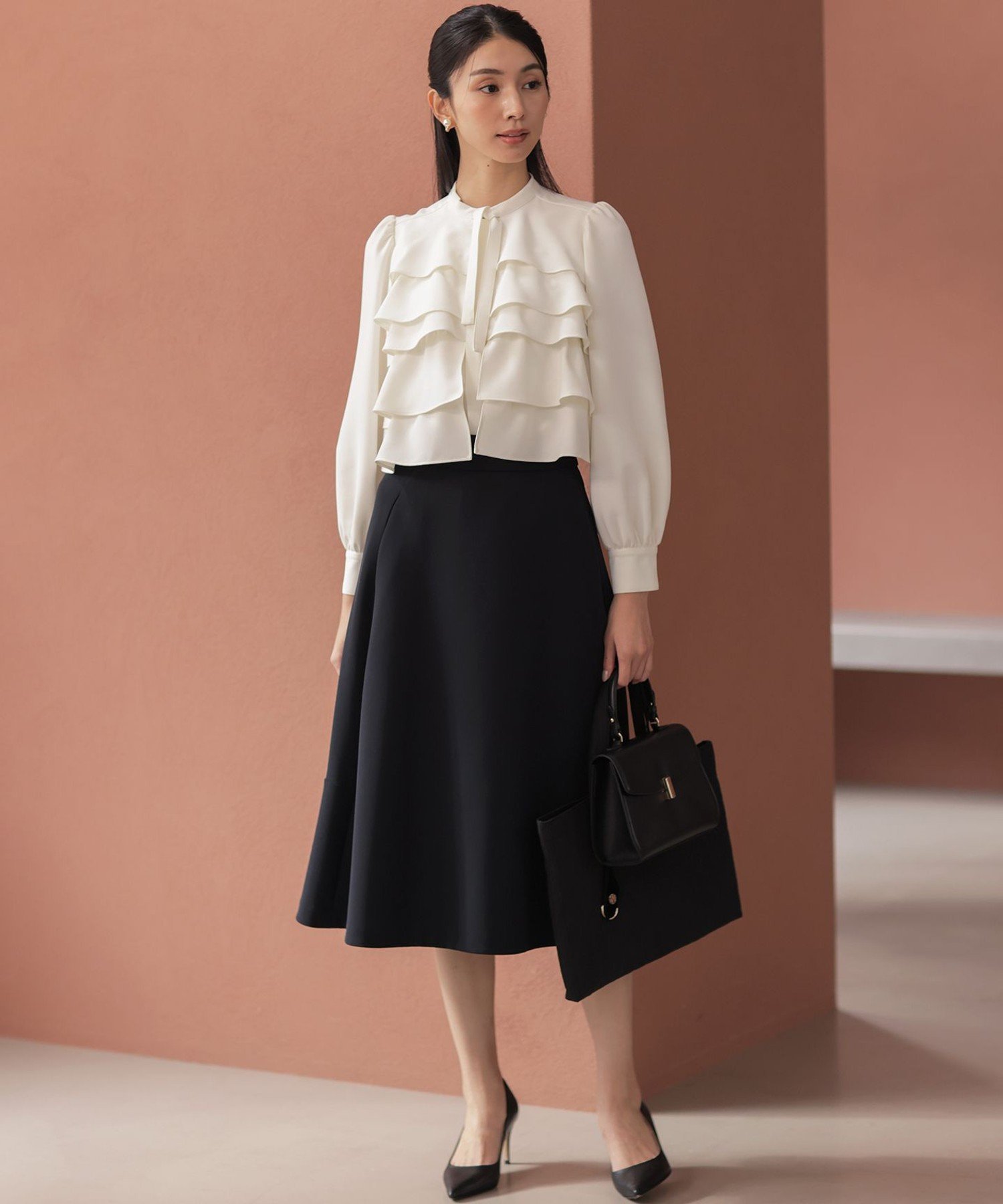 組曲｜【KUMIKYOKU NAVY】コンフォータブルドレープ フレアスカート