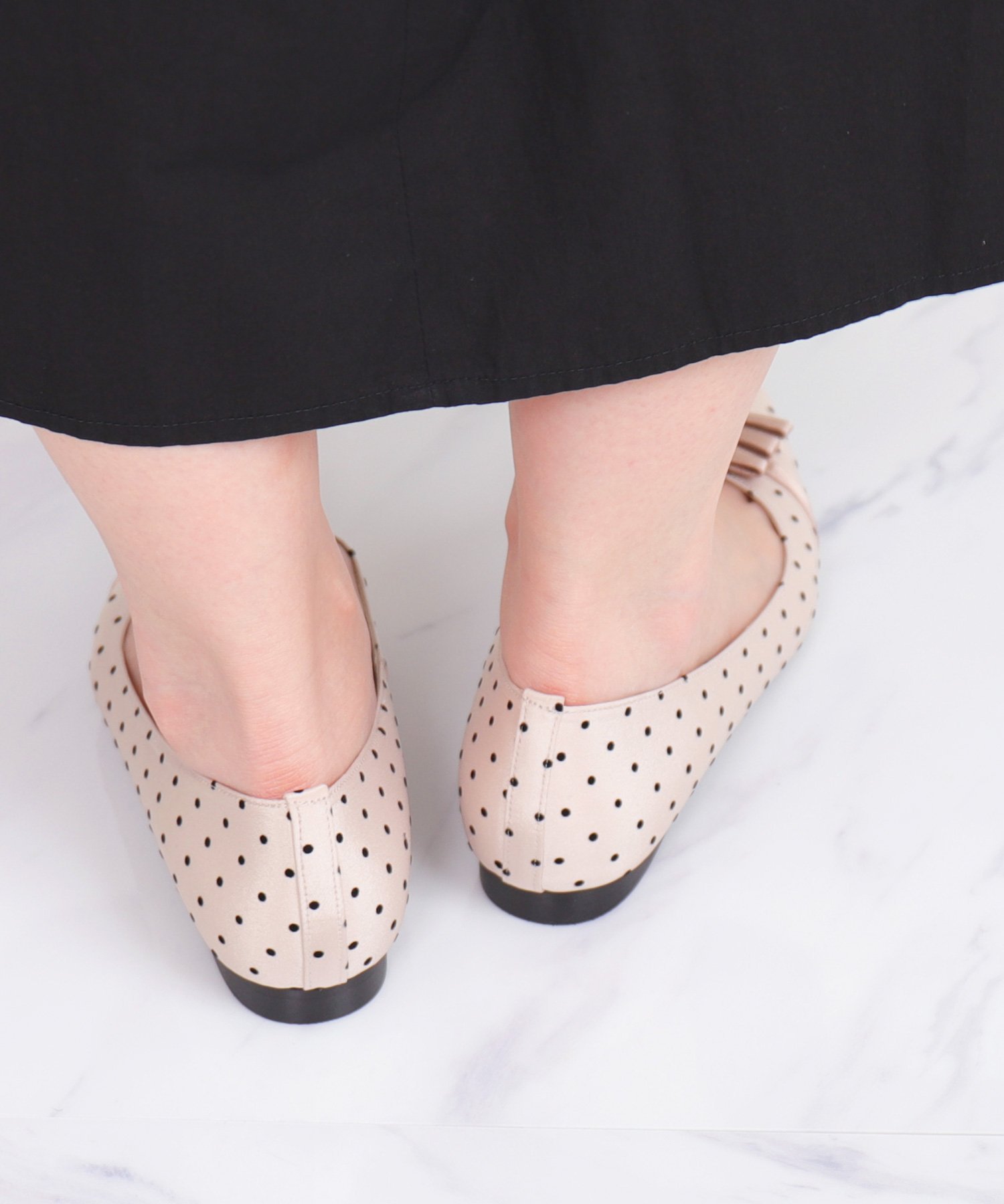 artemis by DIANA｜プチリボン ドット柄フラットシューズ | Rakuten