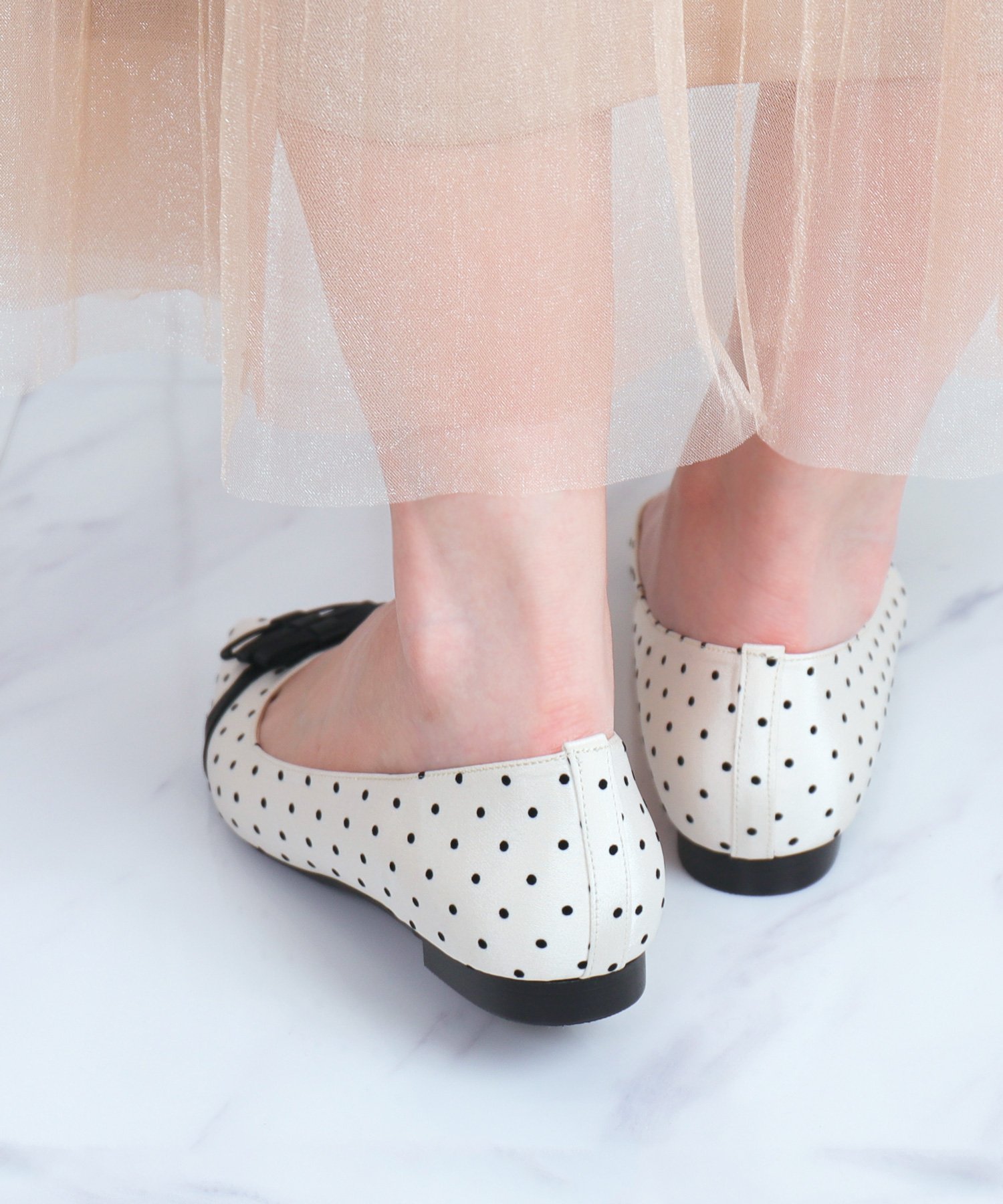 artemis by DIANA｜プチリボン ドット柄フラットシューズ | Rakuten