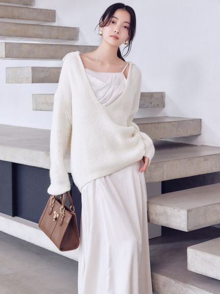 SNIDEL｜キーネックニットセットキャミワンピース | Rakuten Fashion