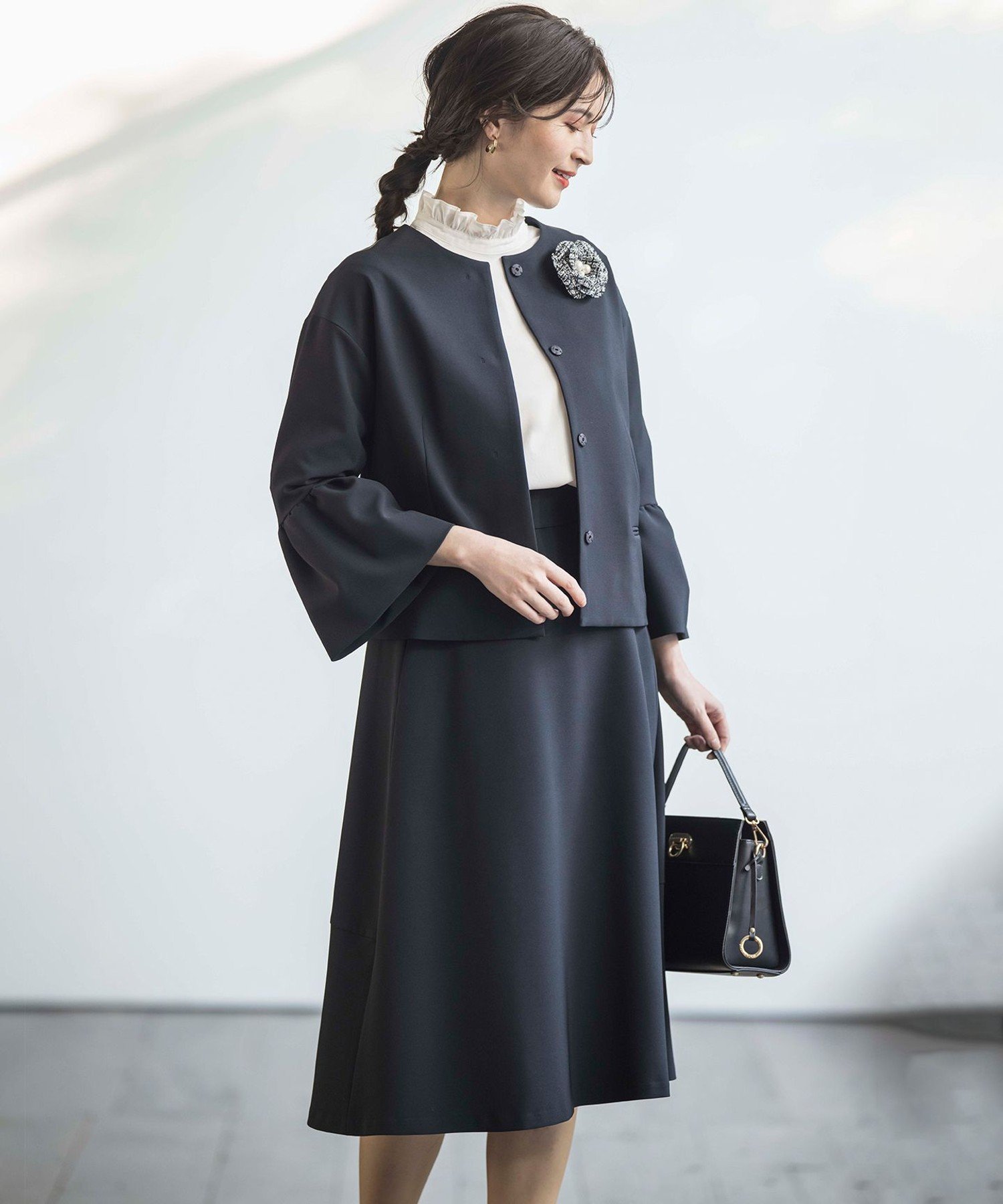 組曲｜【KUMIKYOKU NAVY】コンフォータブルドレープ ジャケット