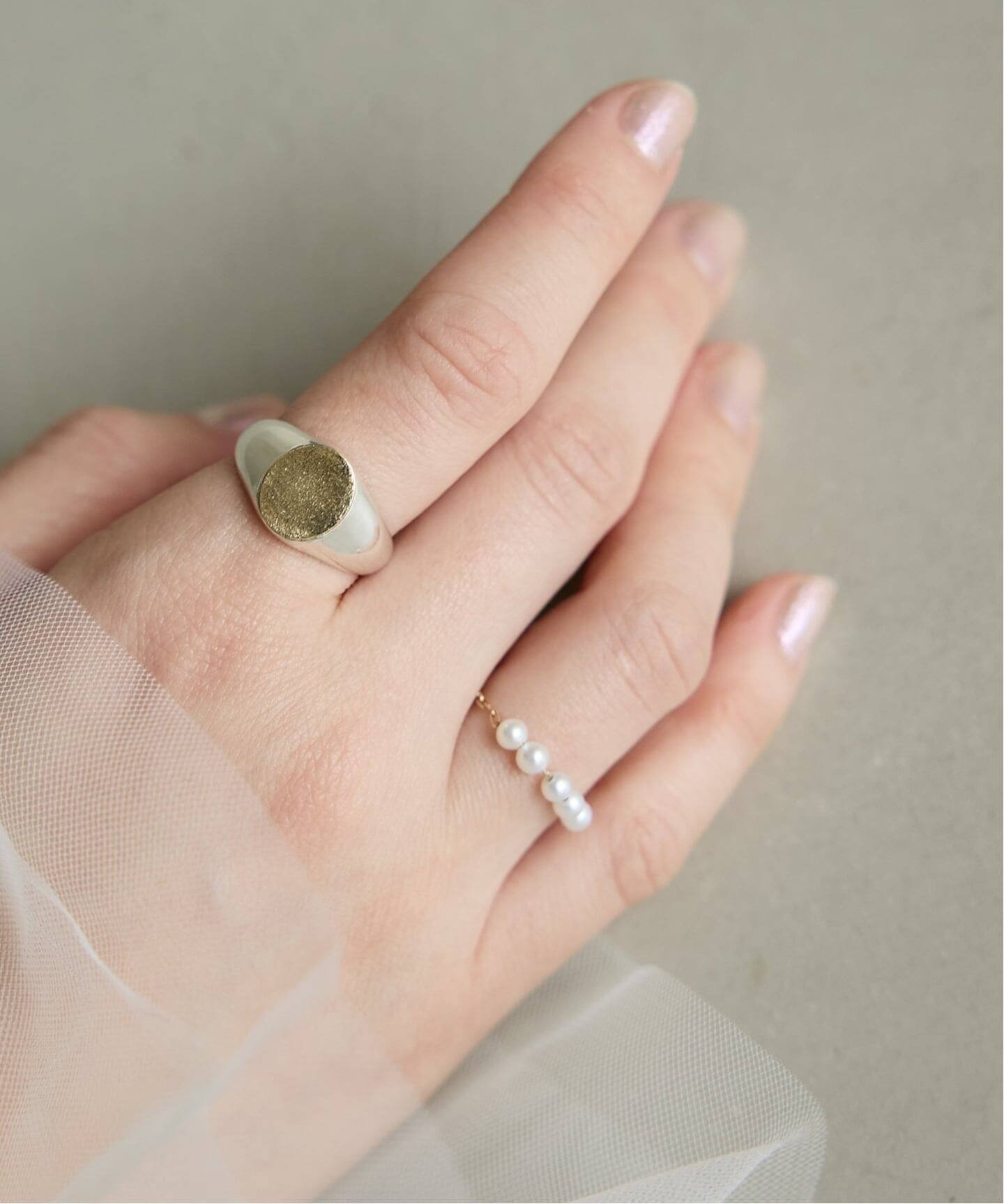 IENA｜GIGI/ジジ 別注 PEARL CHAIN RING EX | Rakuten Fashion(楽天