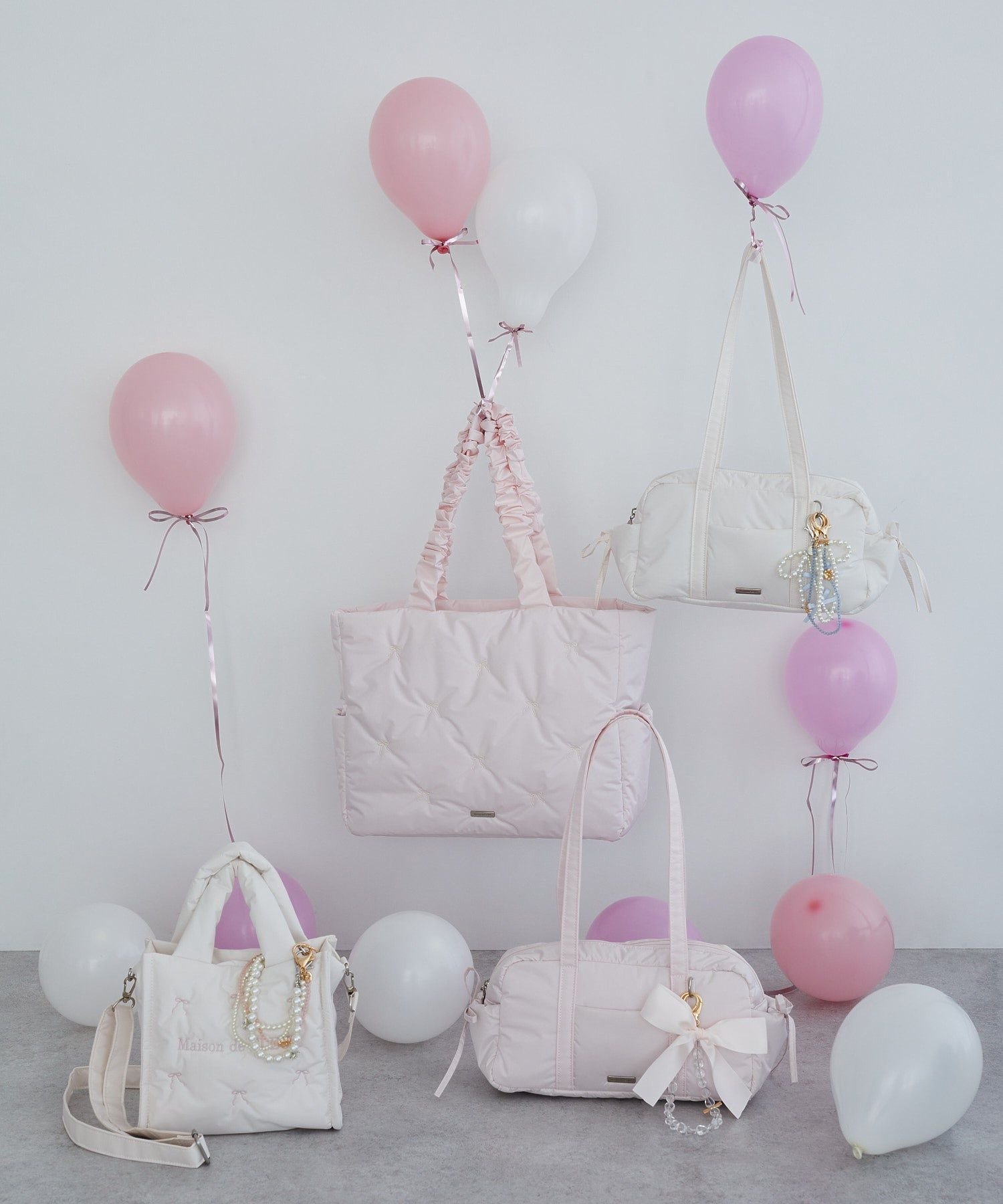 Maison de FLEUR｜サイドリボンパファーボストンバッグ | Rakuten