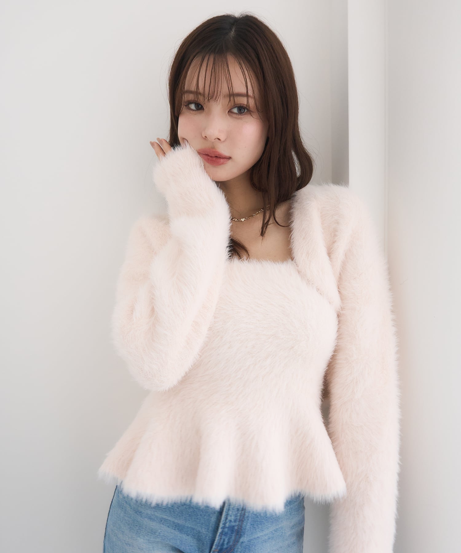 EIMY ISTOIRE｜フェザーペプラムニットカーディガンセット | Rakuten