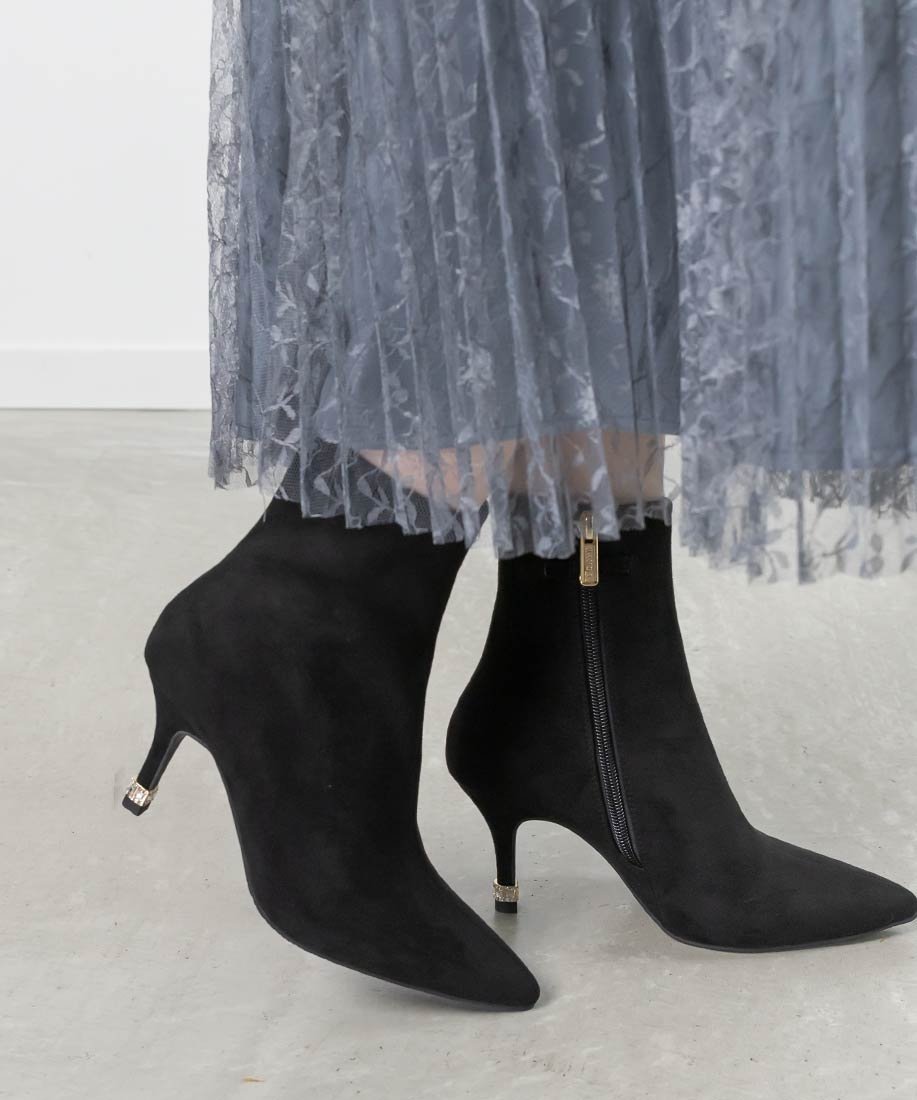 RANDA｜2WAY ビジュー*リボン ショートブーツ | Rakuten Fashion(楽天