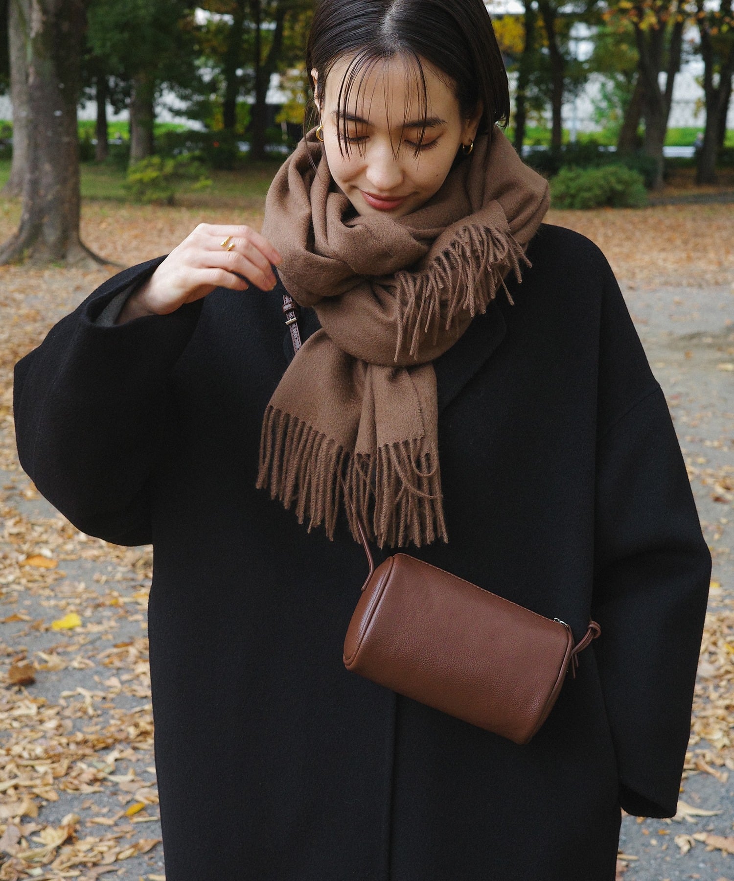 andme｜リバー ロング コクーン コート evernavy エバーネイビー