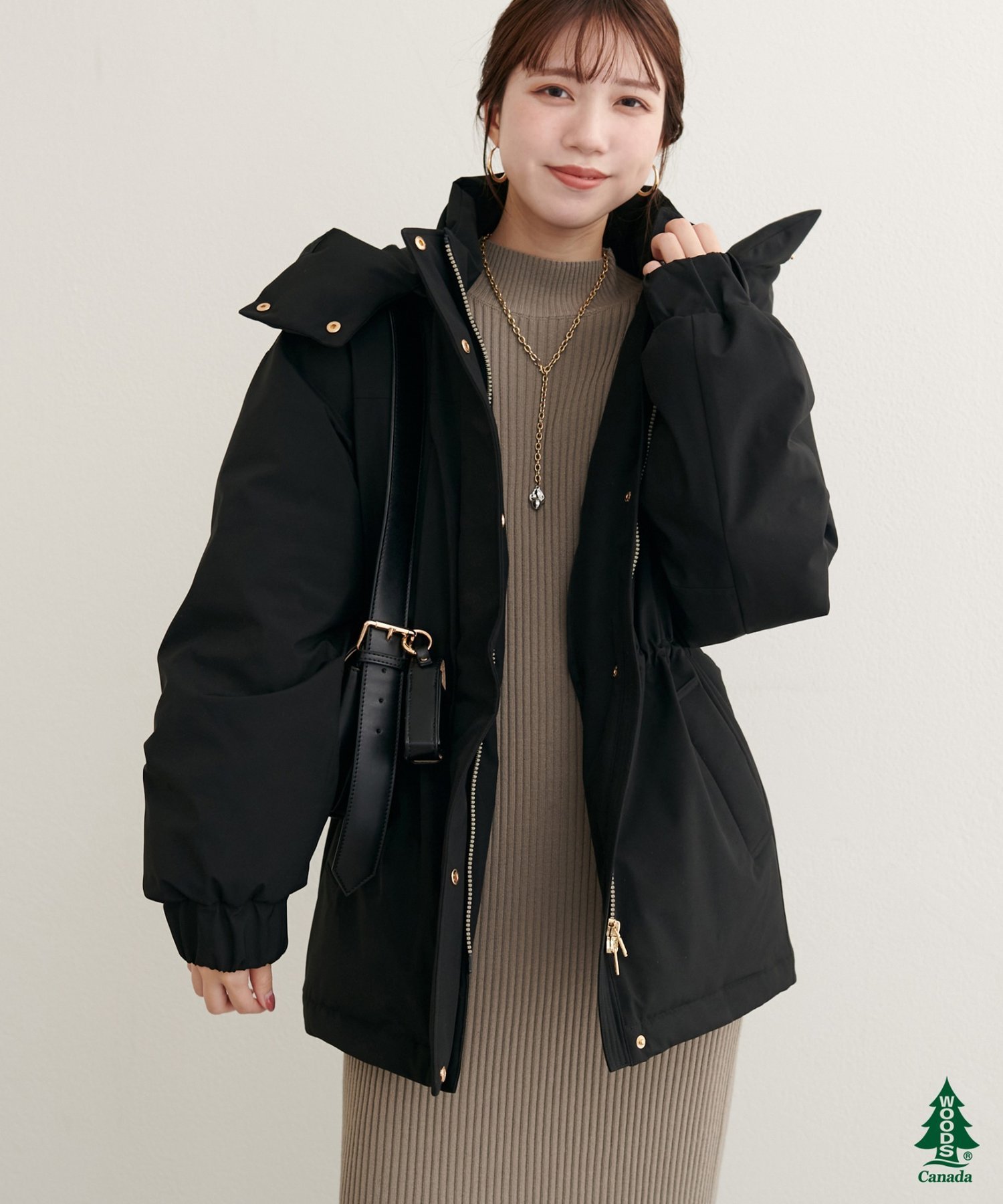 natural couture｜【WOODS × natural couture】ミドル丈ダウン