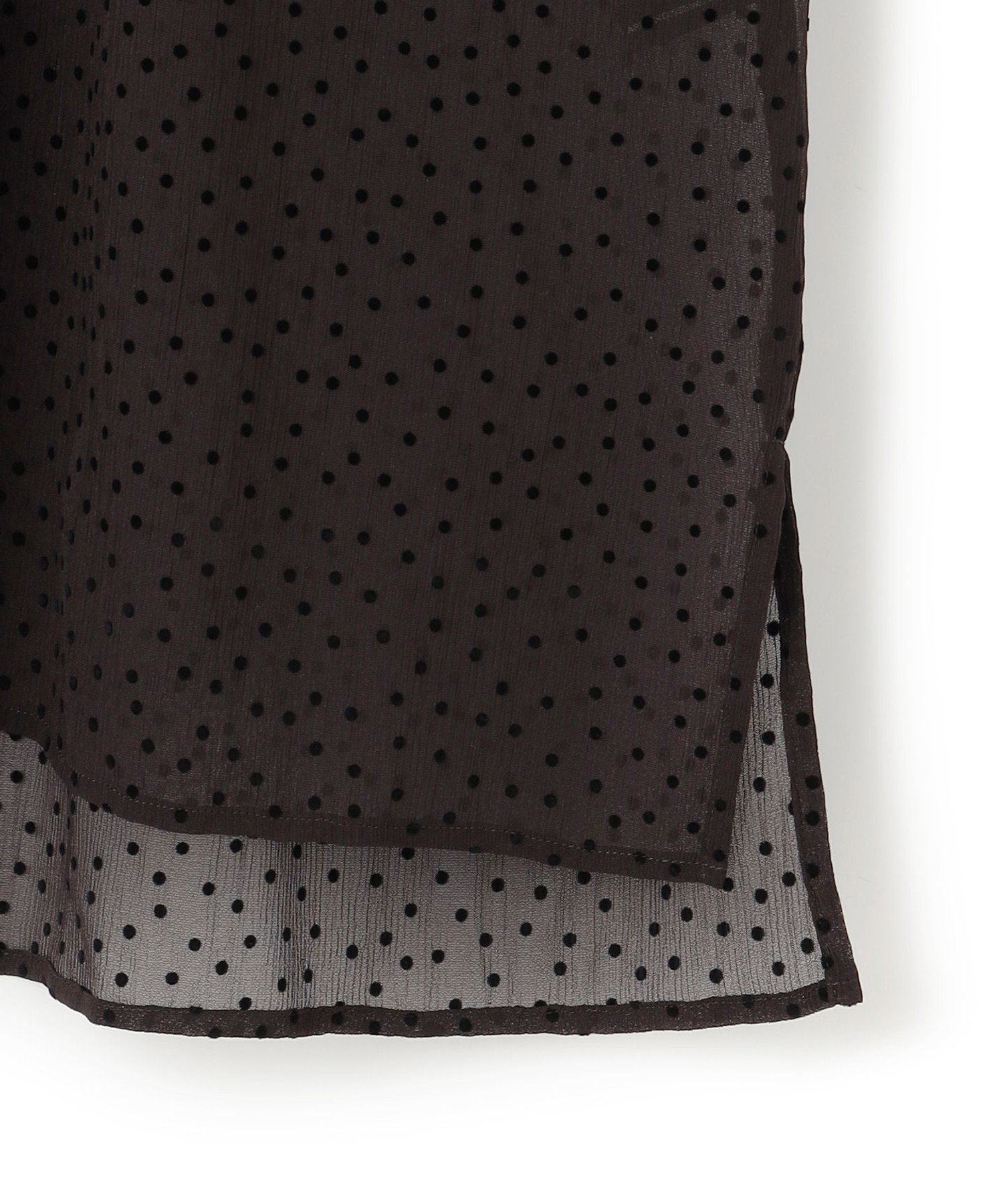 23区｜【洗える】ドットフロッキー ボリュームスリーブ ブラウス