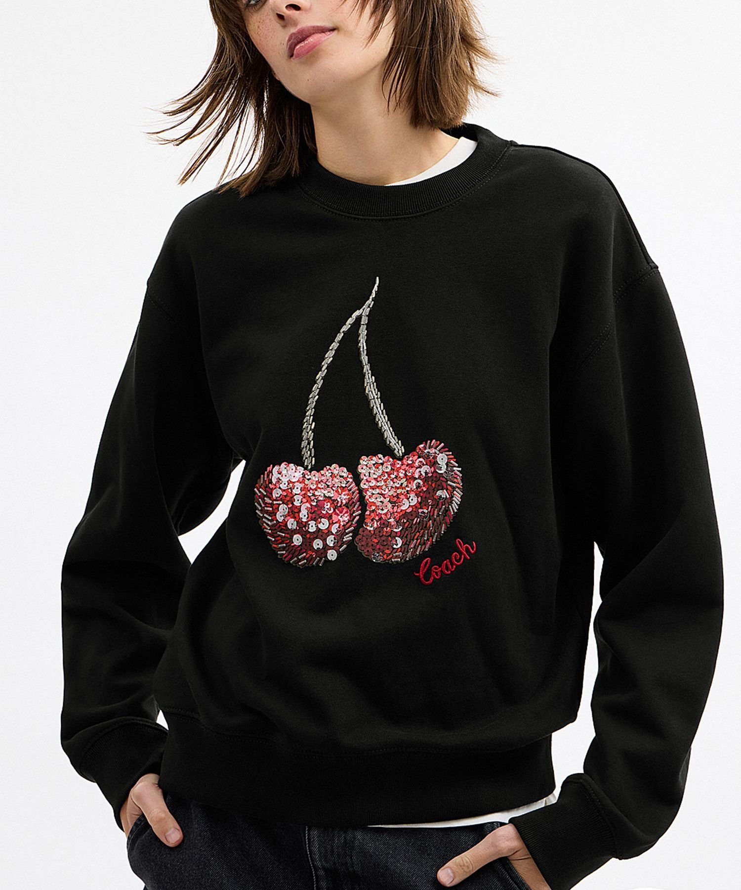 COACH OUTLET｜【公式】チェリー クルーネック スウェットシャツ