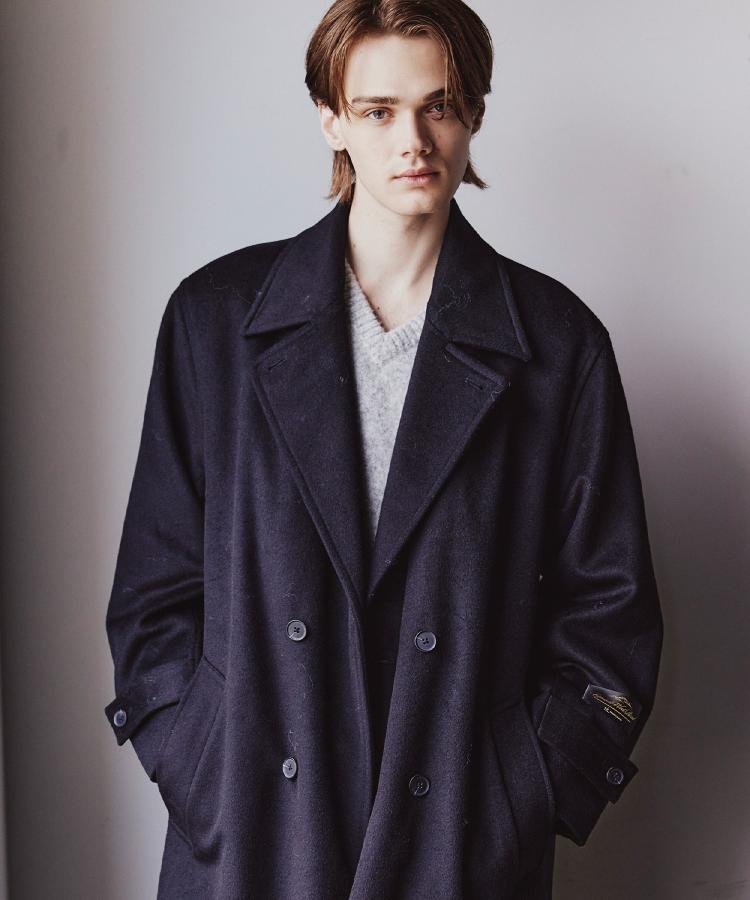 TAKEO KIKUCHI キャメル ポロコート アルスターコート ダブル TAKEO