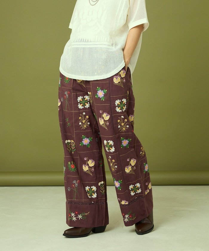 FREAK'S STORE｜パッチワーク花刺繍パンツ 25AW | Rakuten Fashion