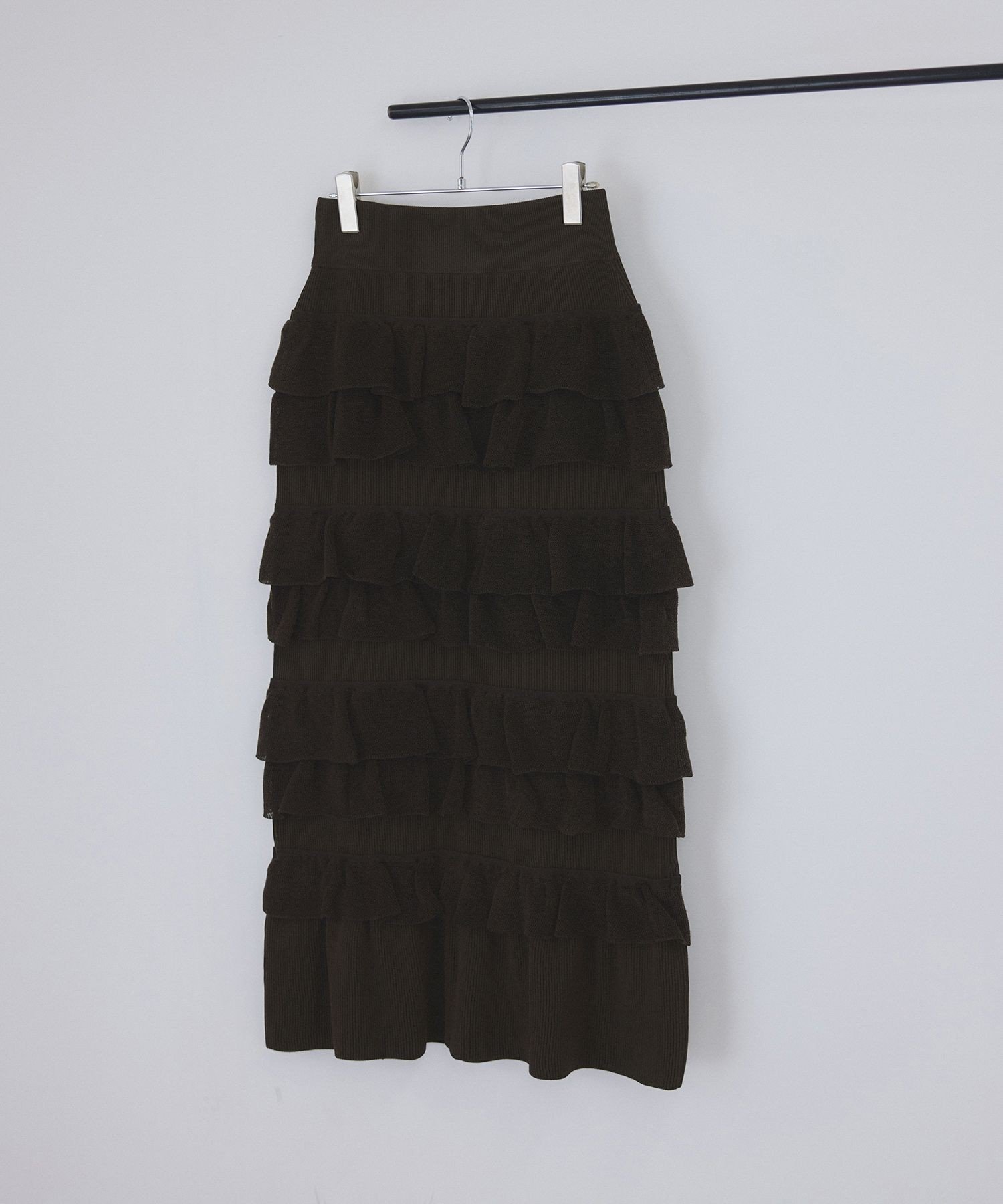 ADAM ET ROPE'｜【サステナブル】フリルニットスカート | Rakuten