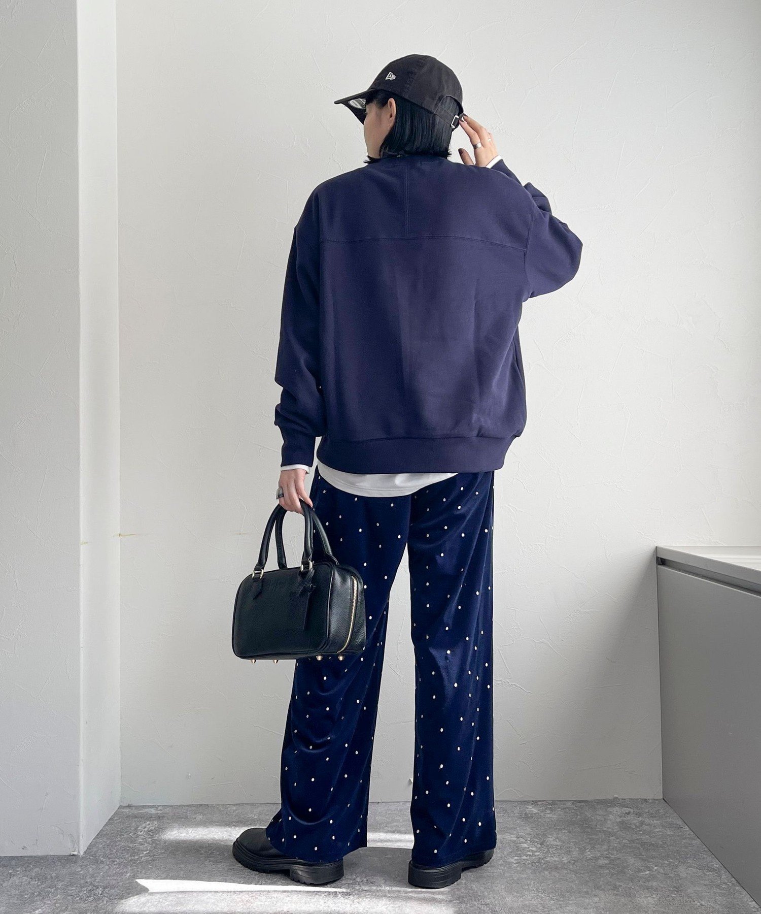 FREDY & GLOSTER｜《セットアップ対応》ベロアドット刺繍イージー