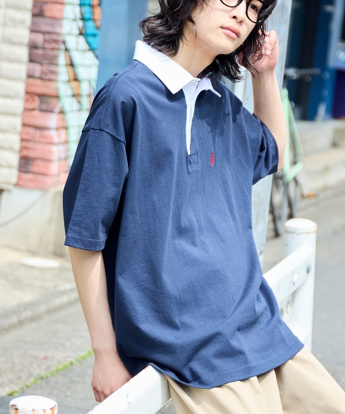 FREAK'S STORE｜別注ワンポイント刺繍ラガーシャツ/ユニセックス/刺繍