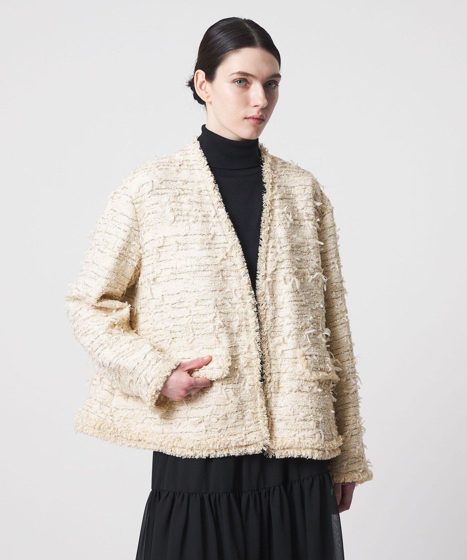 楽天市場】drawer（種類（コート・ジャケット）ノーカラー・スタンド