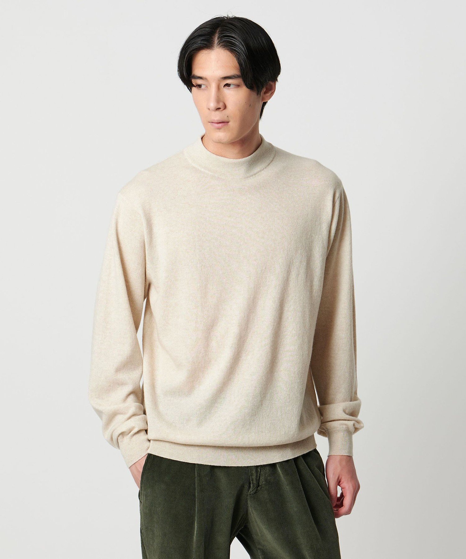 UNITED ARROWS｜ウール カシミヤ シルク モックネック ニット