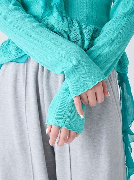 LILY BROWN｜ボリュームフリルニットトップス | Rakuten Fashion(楽天