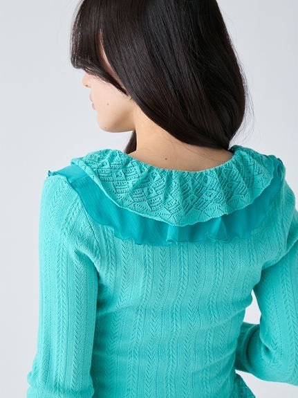 LILY BROWN｜ボリュームフリルニットトップス | Rakuten Fashion(楽天