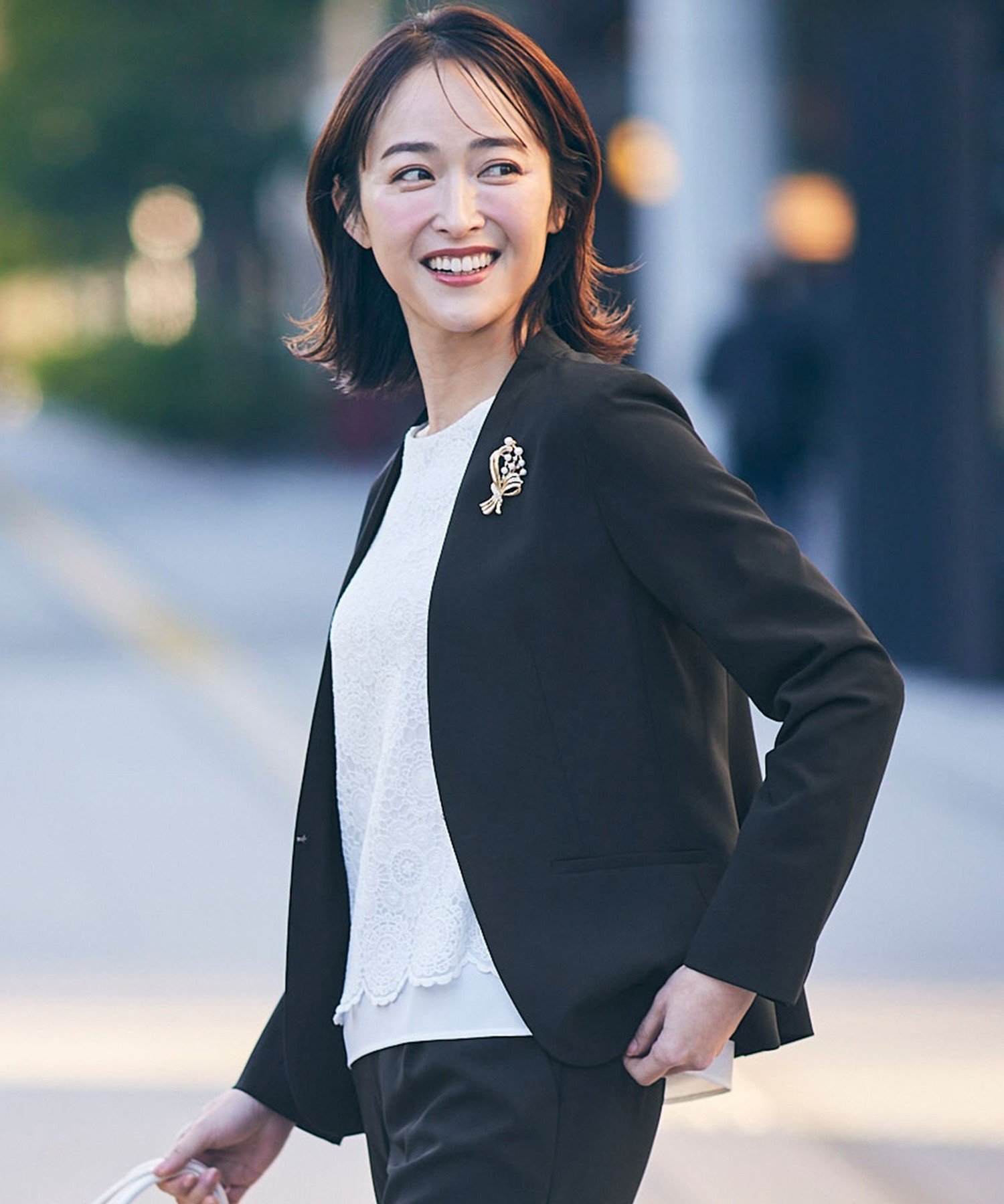 ANY SIS｜【セットアップ可】セレモニーダブルクロス カラーレス