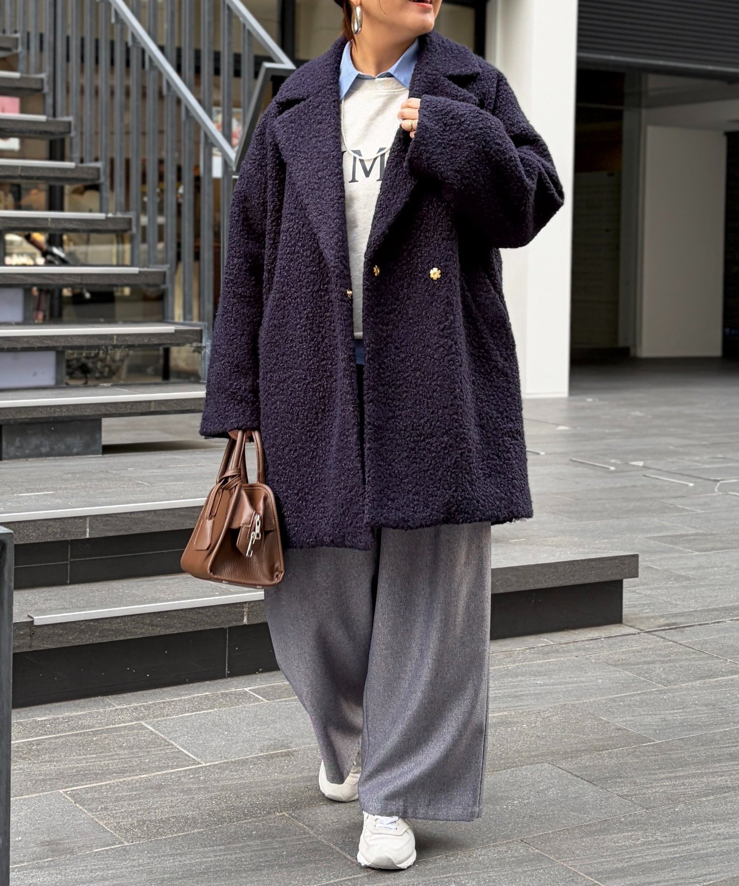 Chez toi｜ブークレファーチェックコート | Rakuten Fashion(楽天