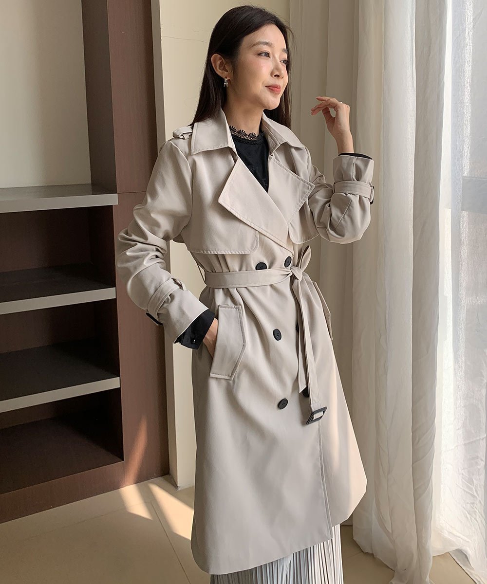 maison de LATIR｜ベルト付きトレンチコート 春 アウター セレモニー