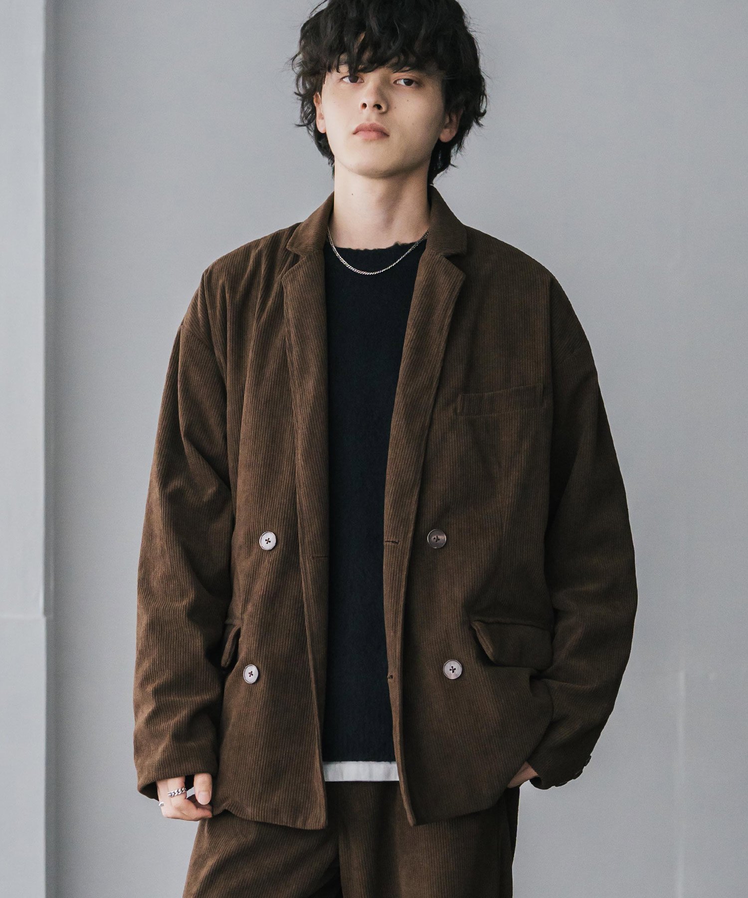 Rocky Monroe｜コーデュロイセットアップ ダブルテーラードジャケット