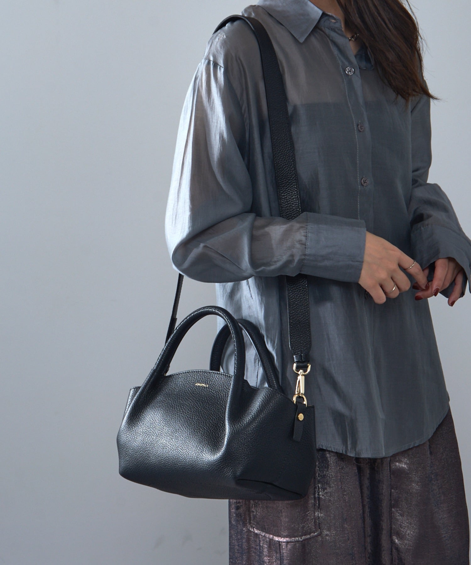 SETUP7｜LORISTELLA/シュリンクレザー 2WAYハンドバッグ ショルダー
