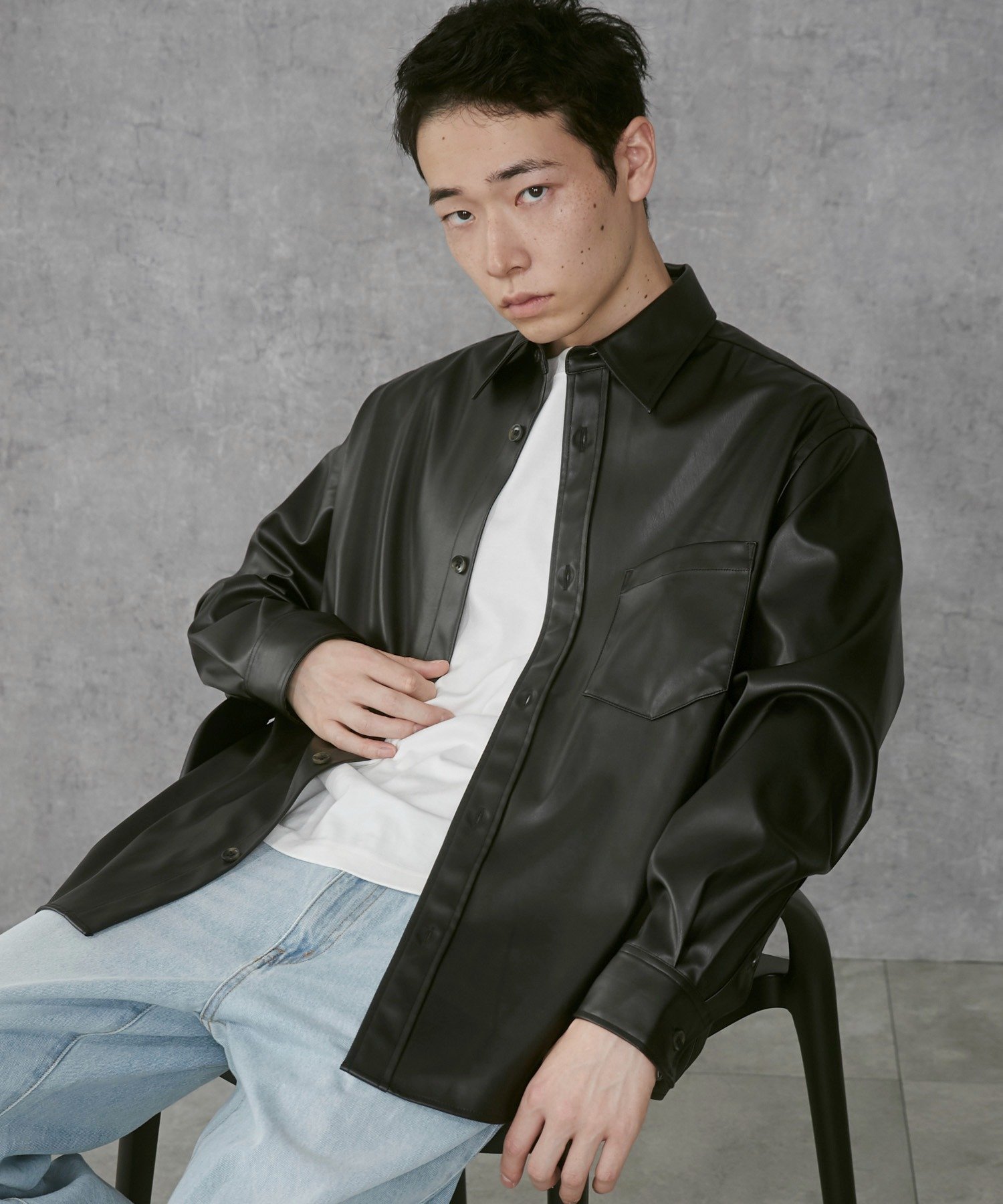 WEGO｜シンセティックレザーシャツ(LS) | Rakuten Fashion(楽天