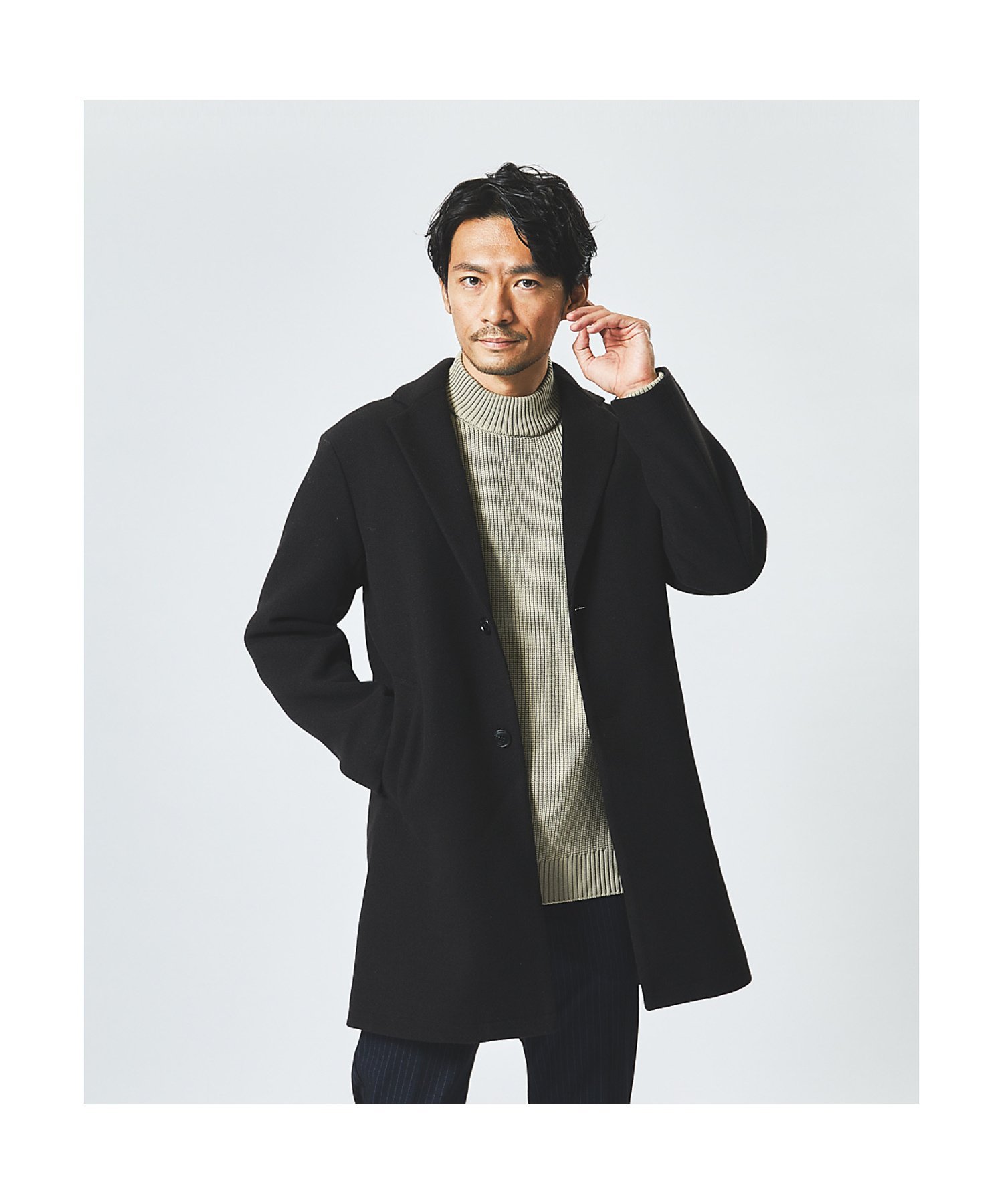 ABAHOUSE｜ニットメルトン チェスターコート | Rakuten Fashion(楽天