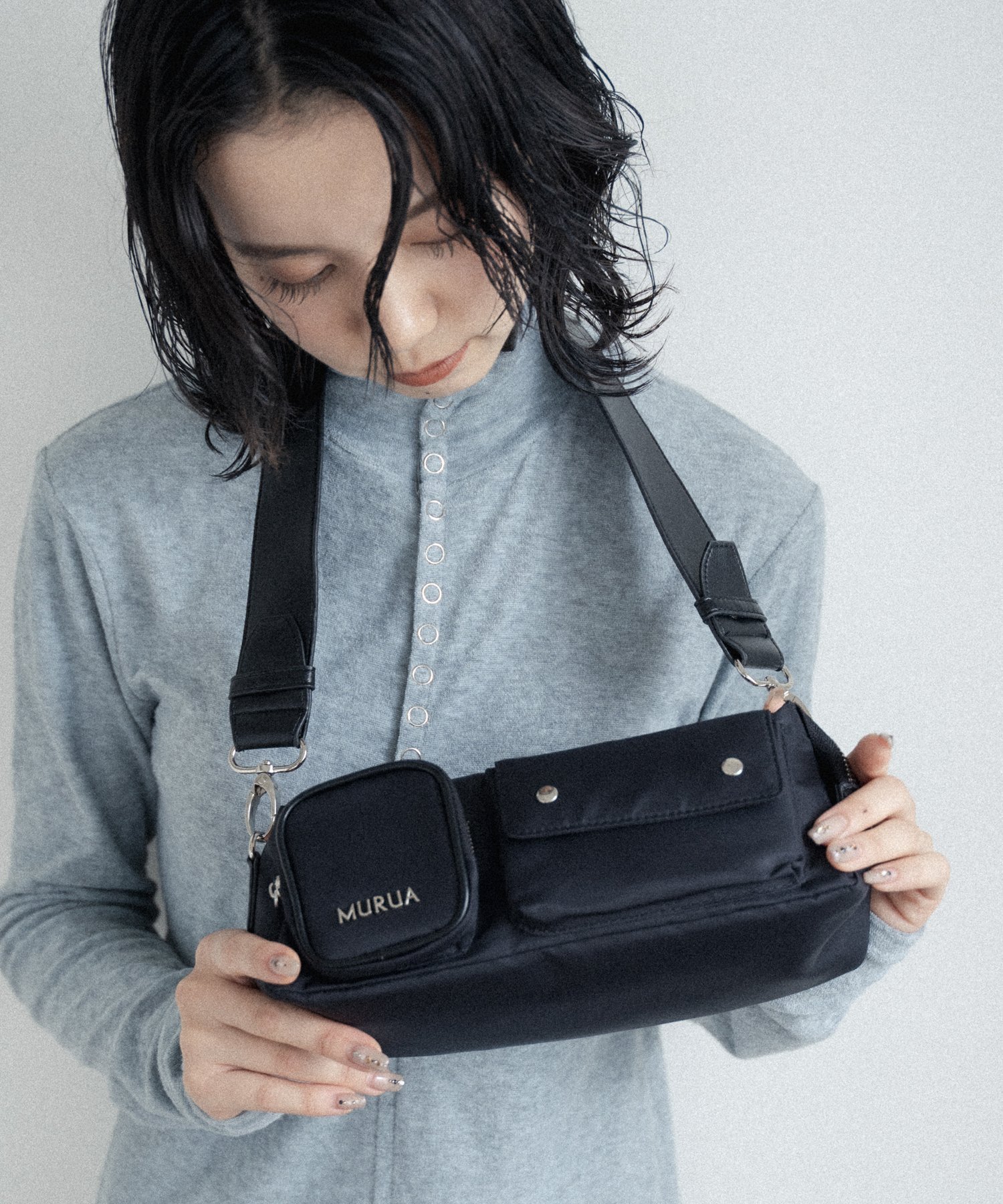 ELGAES｜【WEB限定】2WAYフリルショルダーバッグ MR-B1281 アウト