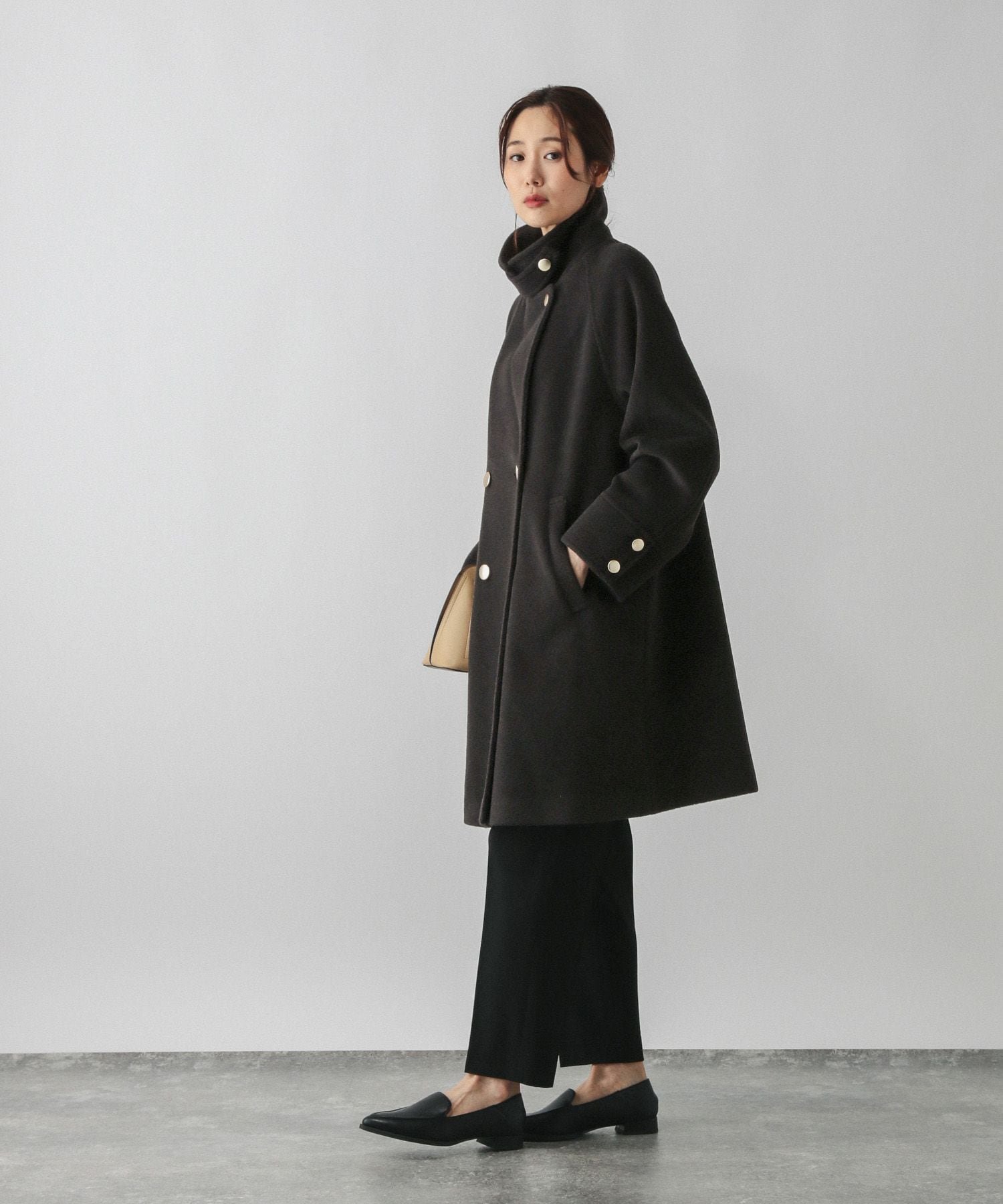 GLOBAL WORK｜軽やかストレッチ襟2WAYコート/499666 | Rakuten Fashion