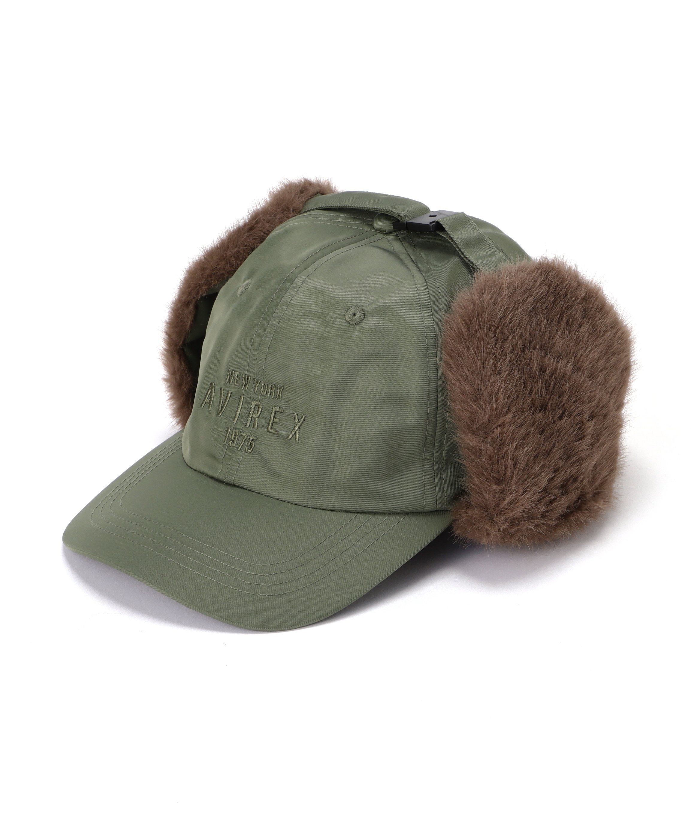 AVIREX｜《直営店限定》NYLON×FUR FLIGHT CAP/ナイロン×ファー
