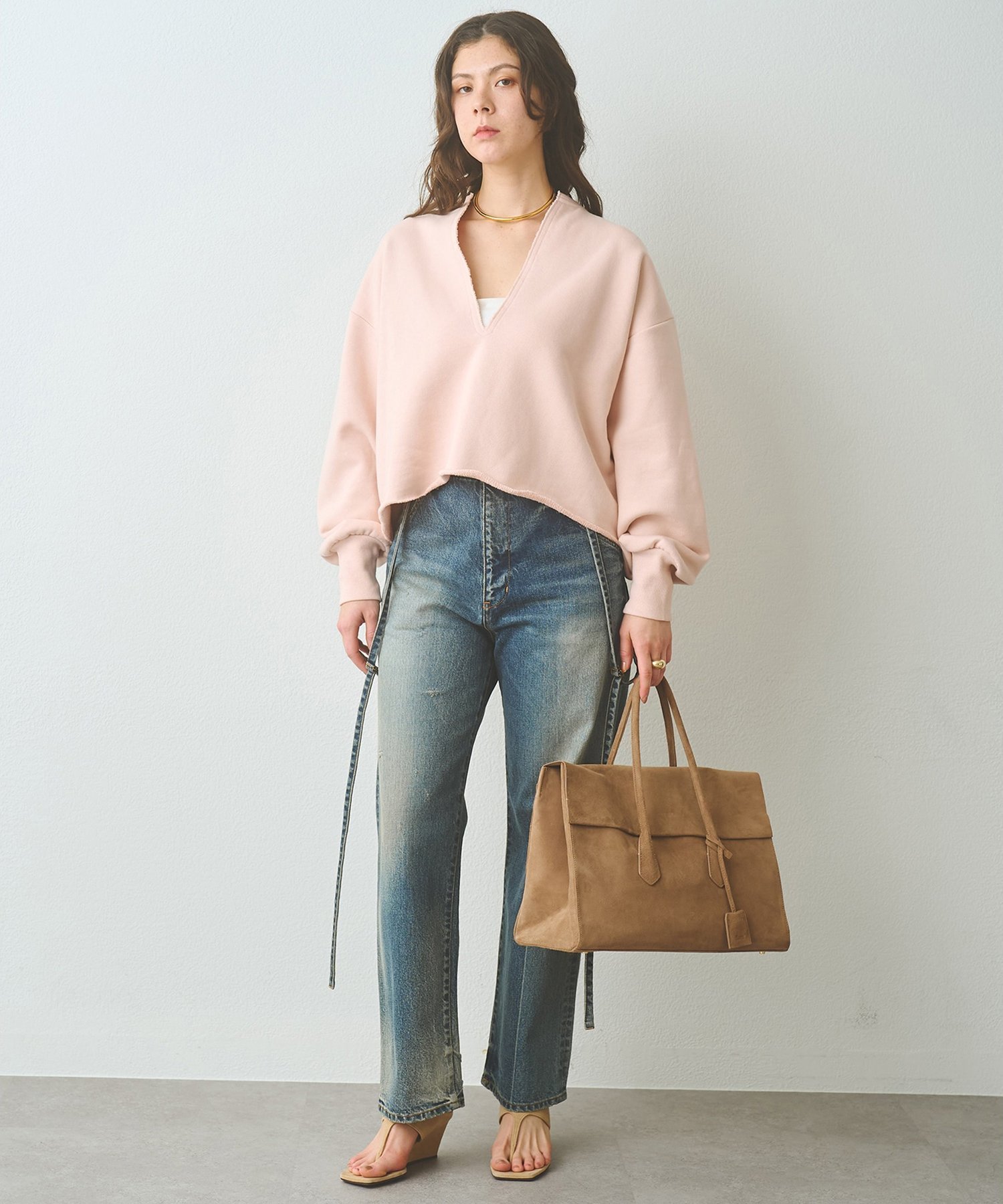 Whim Gazette｜スウェットVネックプルオーバー2 | Rakuten Fashion