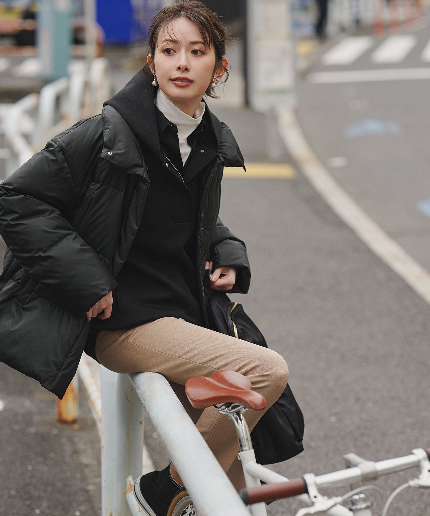 23区｜【Oggi掲載】シレータフタ ハイネック ショート ダウンコート