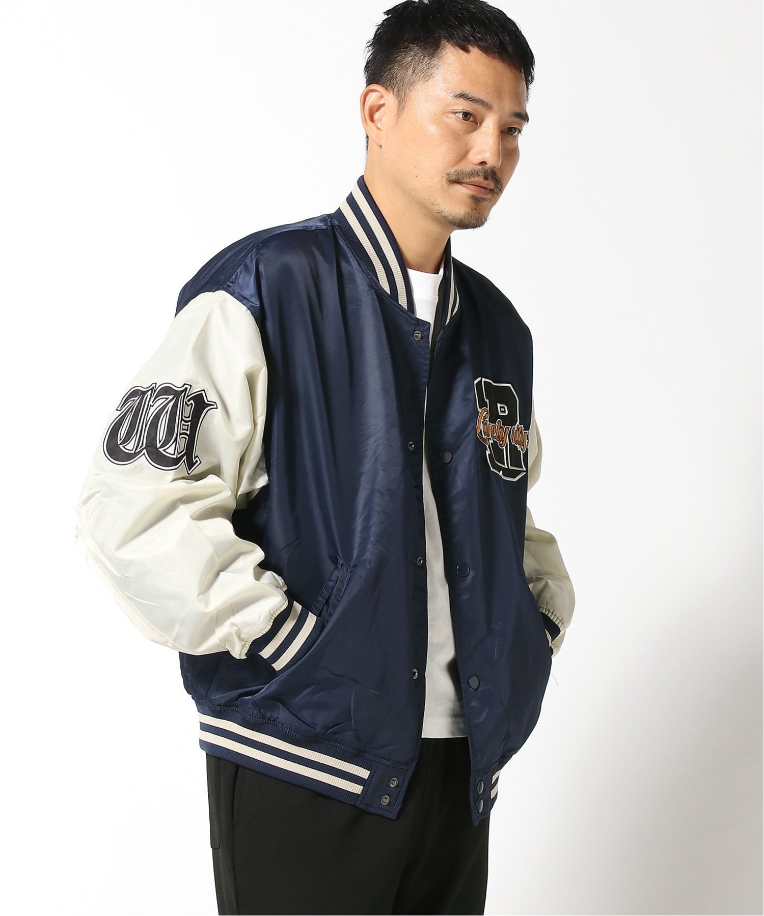 SITRY｜スタジャン メンズ オーバーサイズ スタジアムジャケット